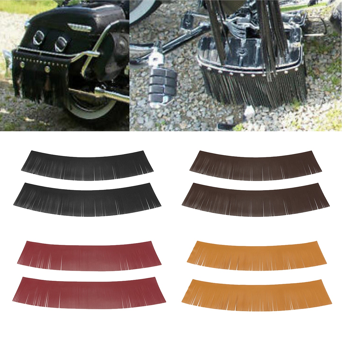 Tassel Saddle Bags Fringe Waterproof for Harley Roadmaster black