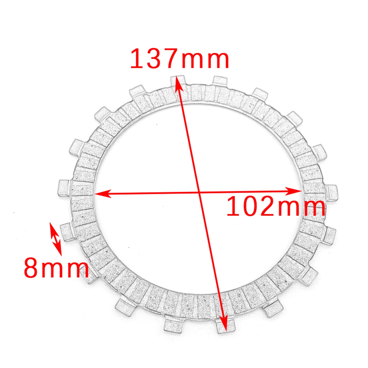 8x Motorcycle Clutch Friction Plates Kit for BMW R1200GS R1250RT R1200R