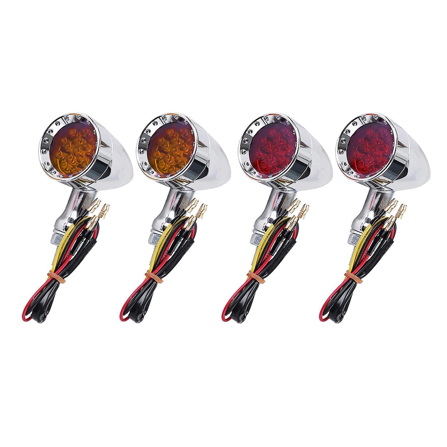 2Pcs Led Turn Signal Light 12V Motorcycle Scooter Indicators Signal Yellow