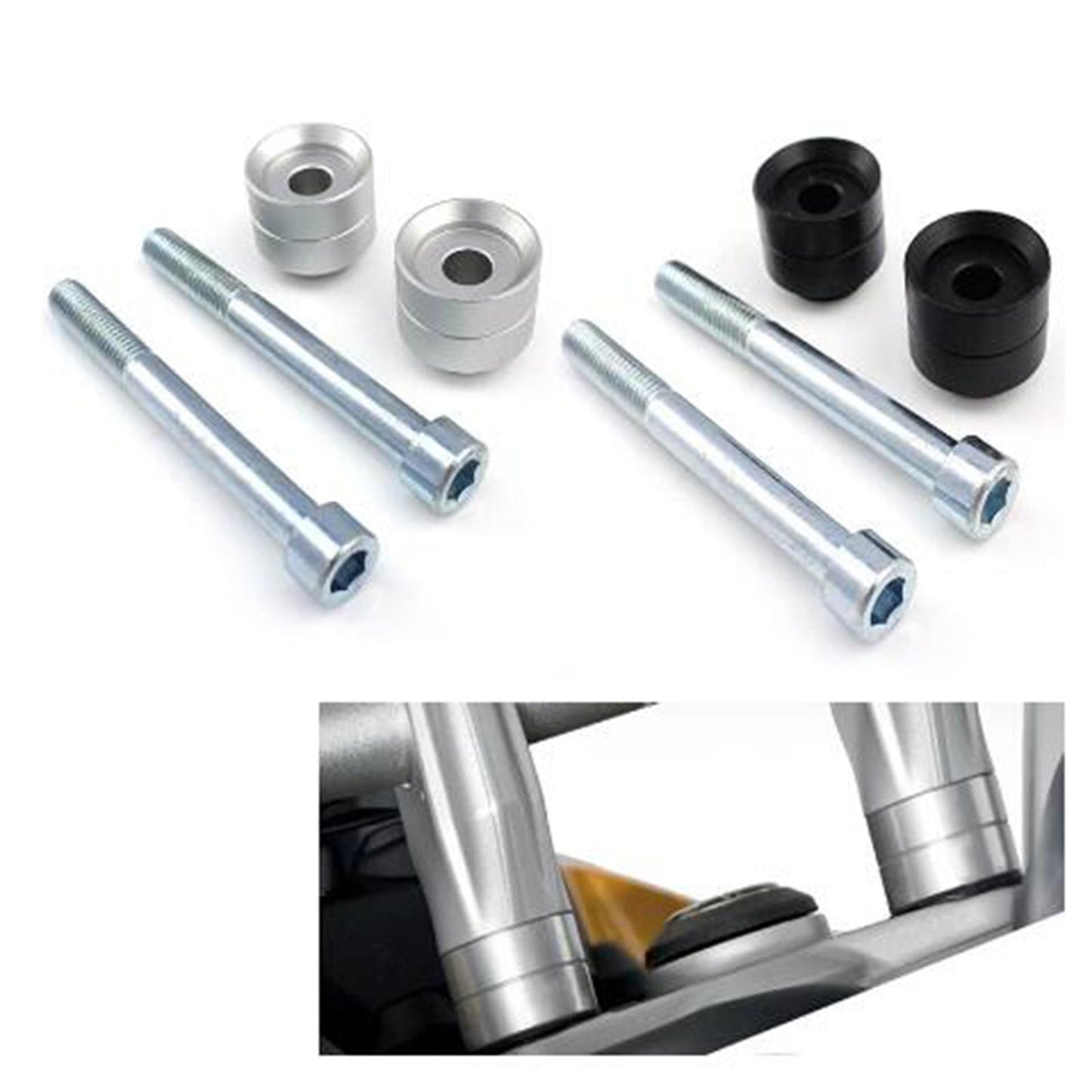 Aluminum Handlebar Risers Kit Height for BMW F800GS F700GS Black