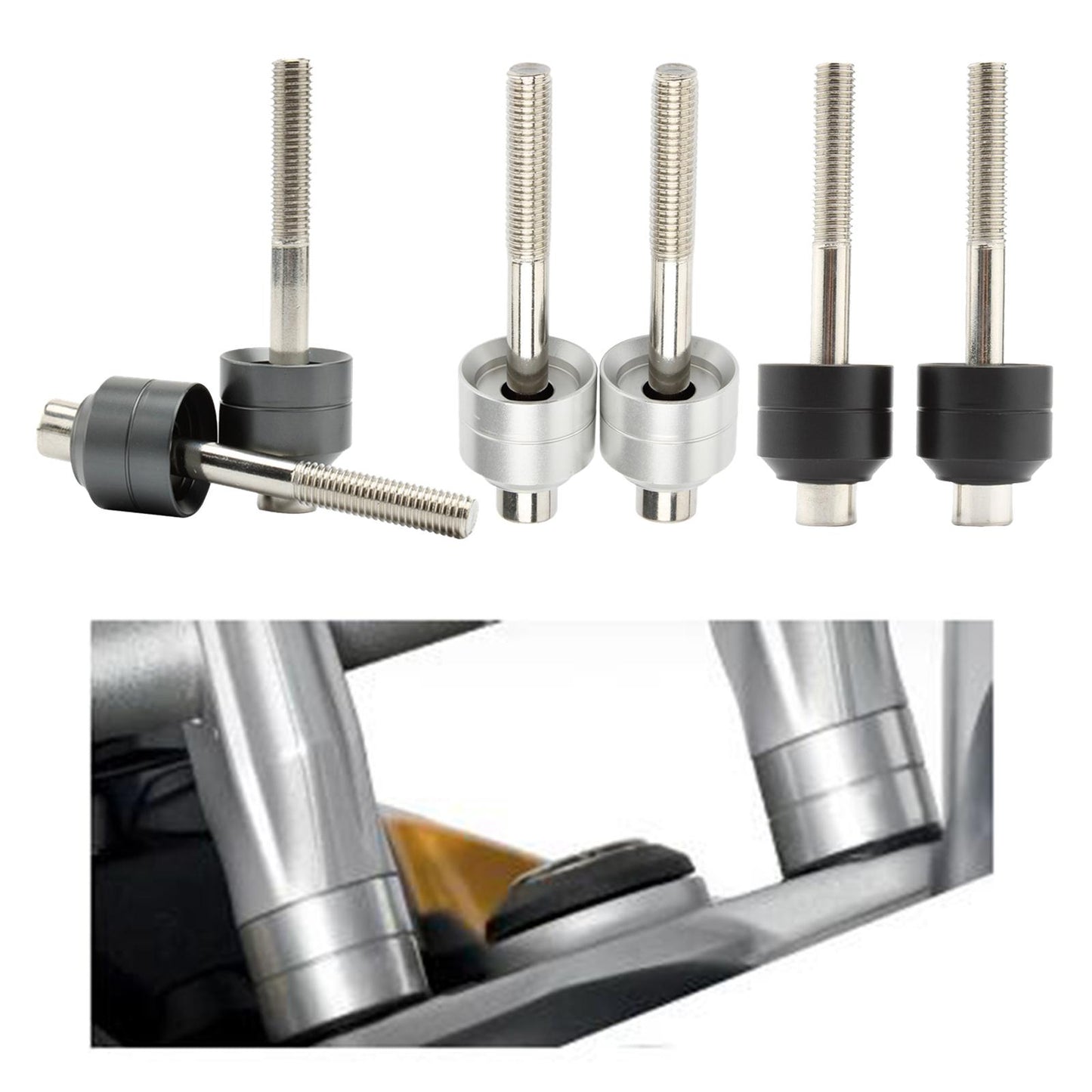 Aluminum Handlebar Risers Kit Height for BMW F800GS F700GS Black