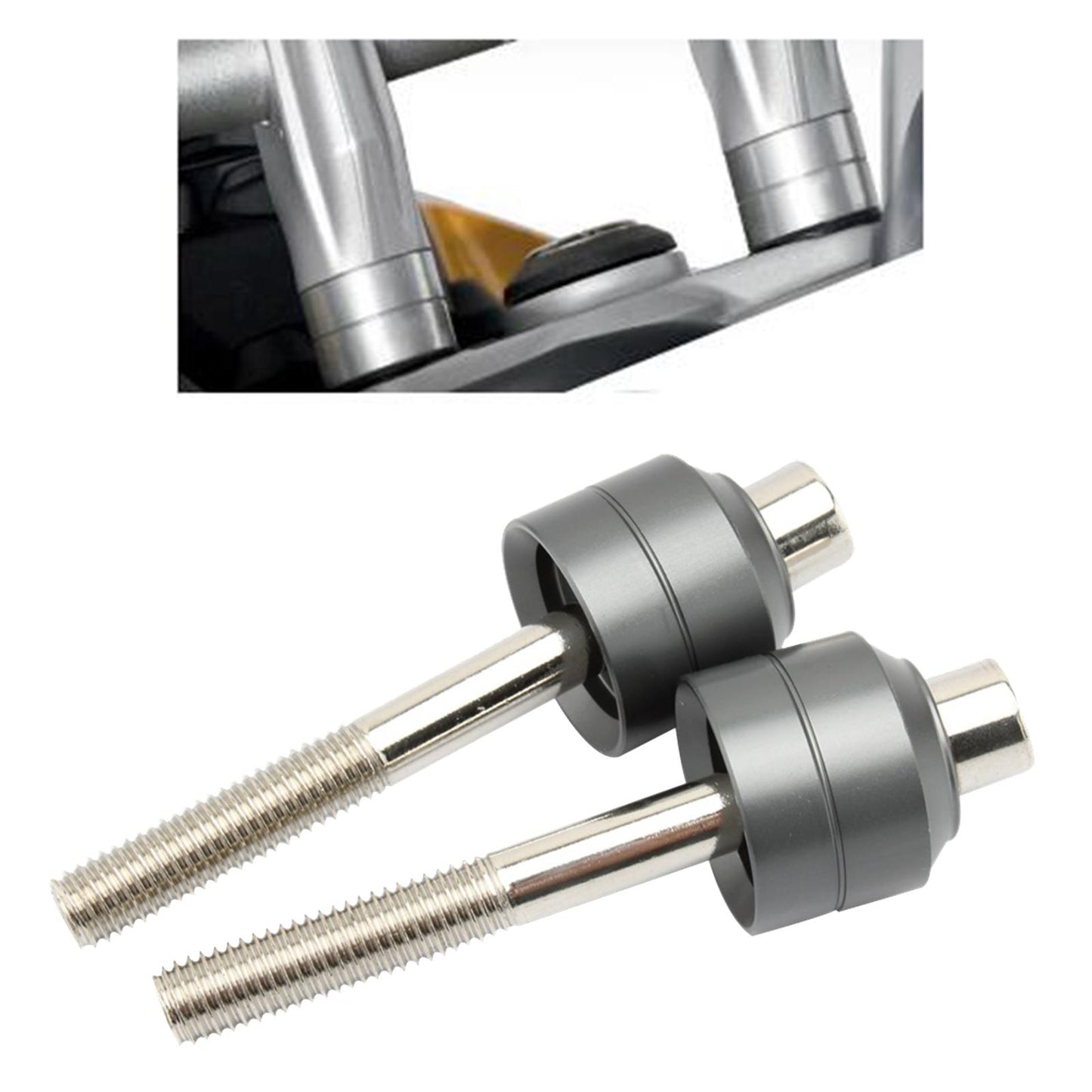 Aluminum Handlebar Risers Kit Height for BMW F800GS F700GS Grey