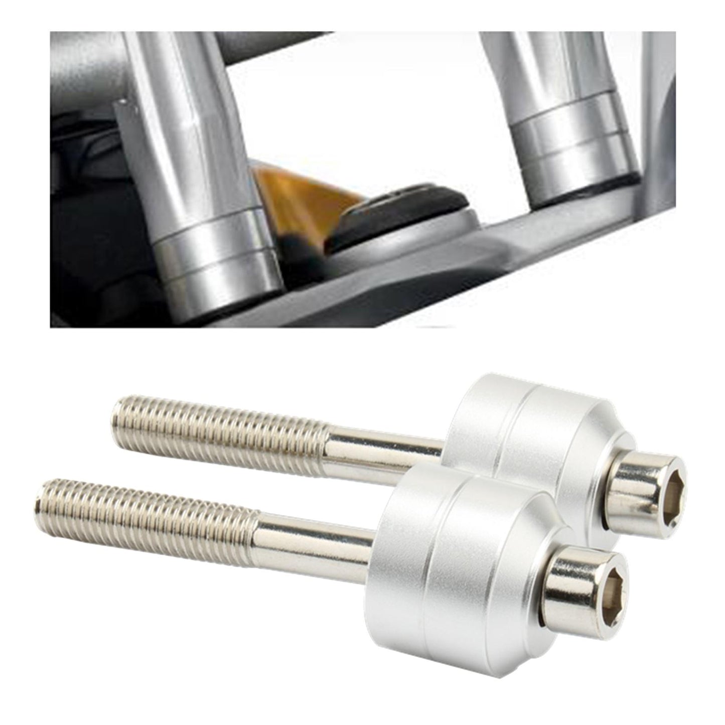 Aluminum Handlebar Risers Kit Height for BMW F800GS F700GS Silver