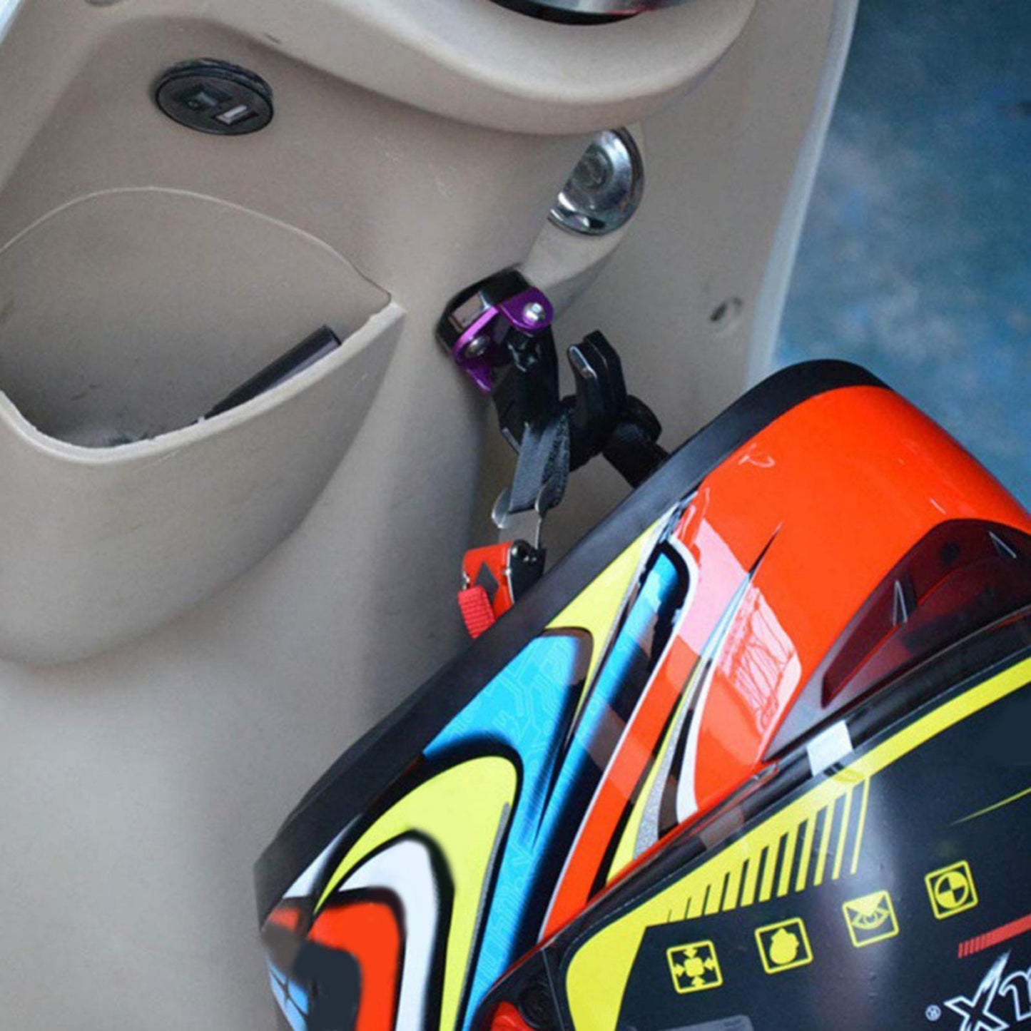 Motorcycle Scooter Luggage Helmet Holder Hook Bag Hanger With Screw Silver