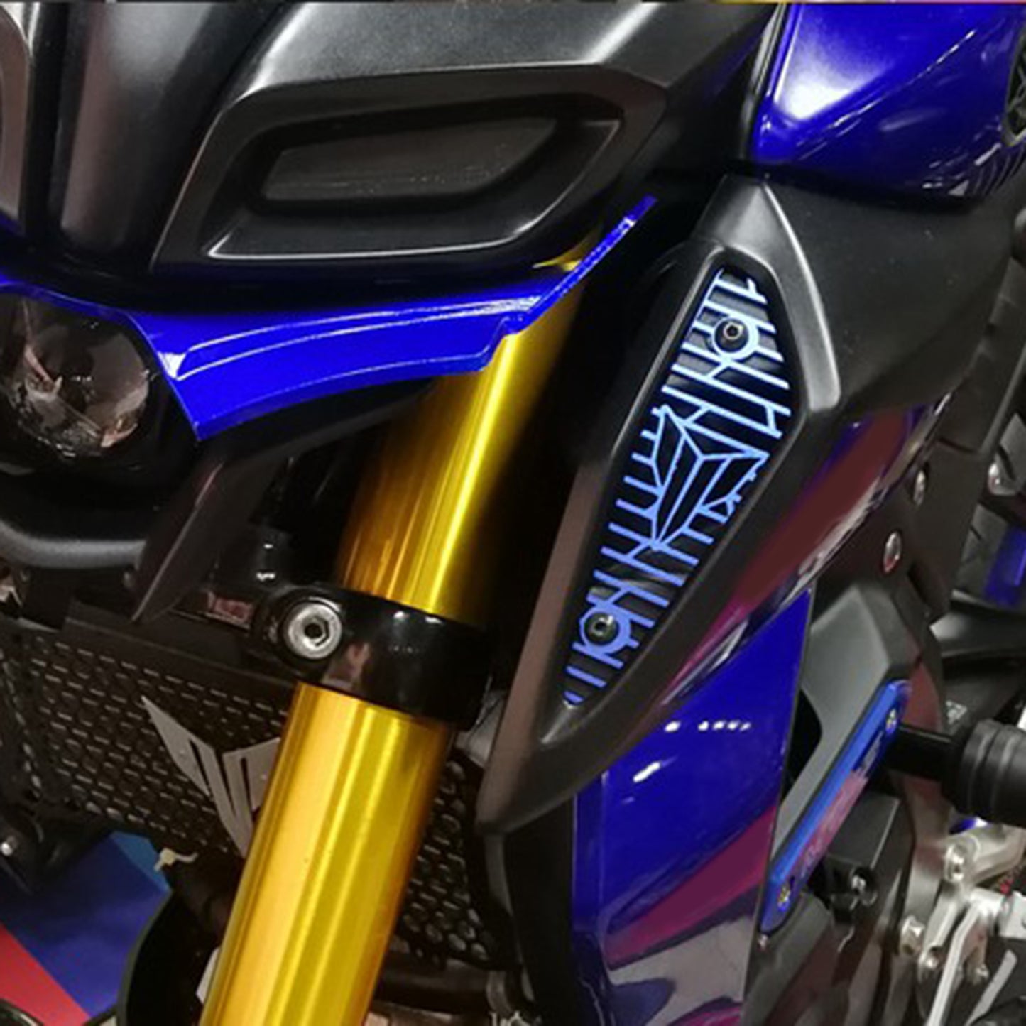 2pcs Motorcycle Air Intake Cover Guard For Yamaha MT-15 18-20 Gold