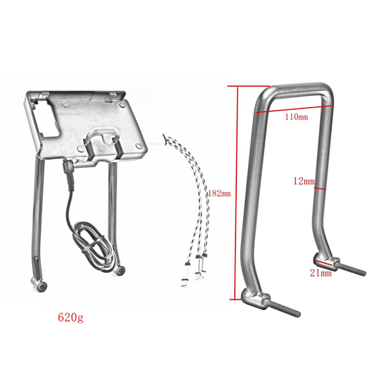 Motorcycle GPS Navigation Stand For BMW S1000XR 20-21 Black Cable + Bracket