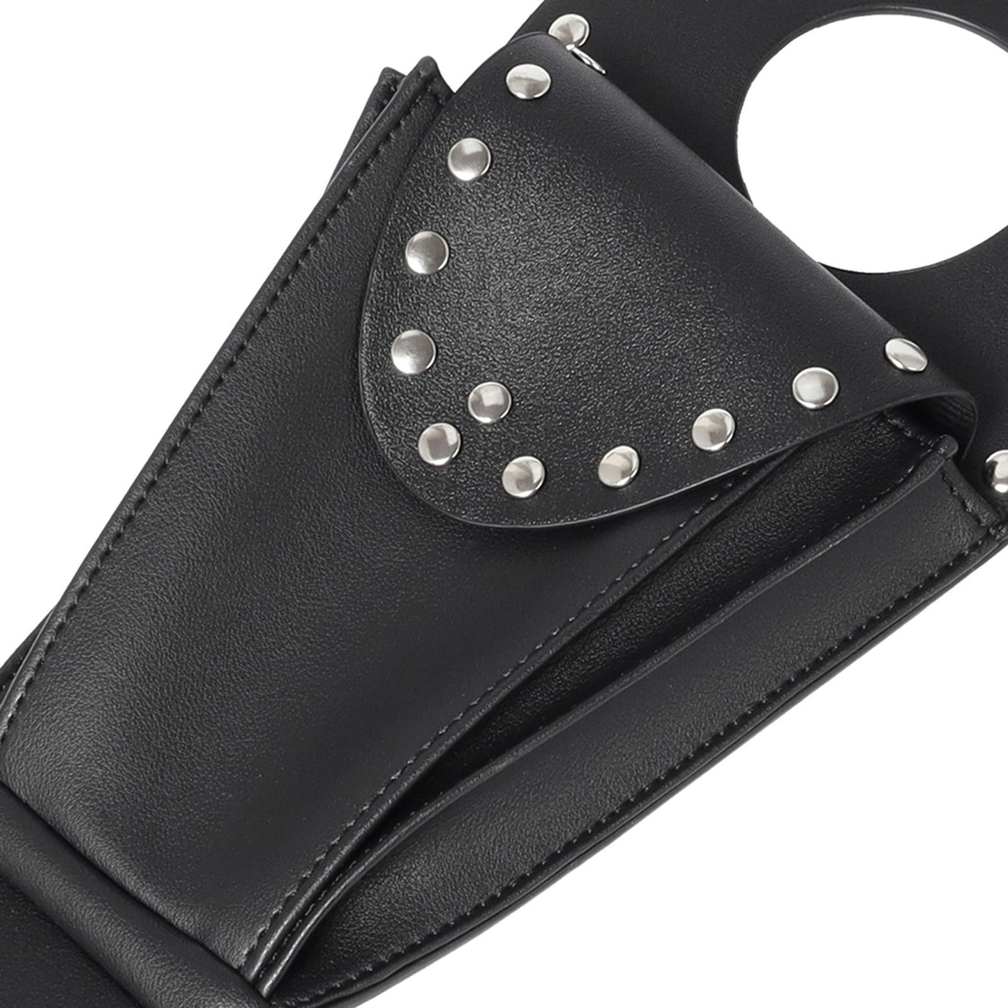 Black PU Gas Fuel Tank Cover Panel Bag Pouch for Sportster with Rivet