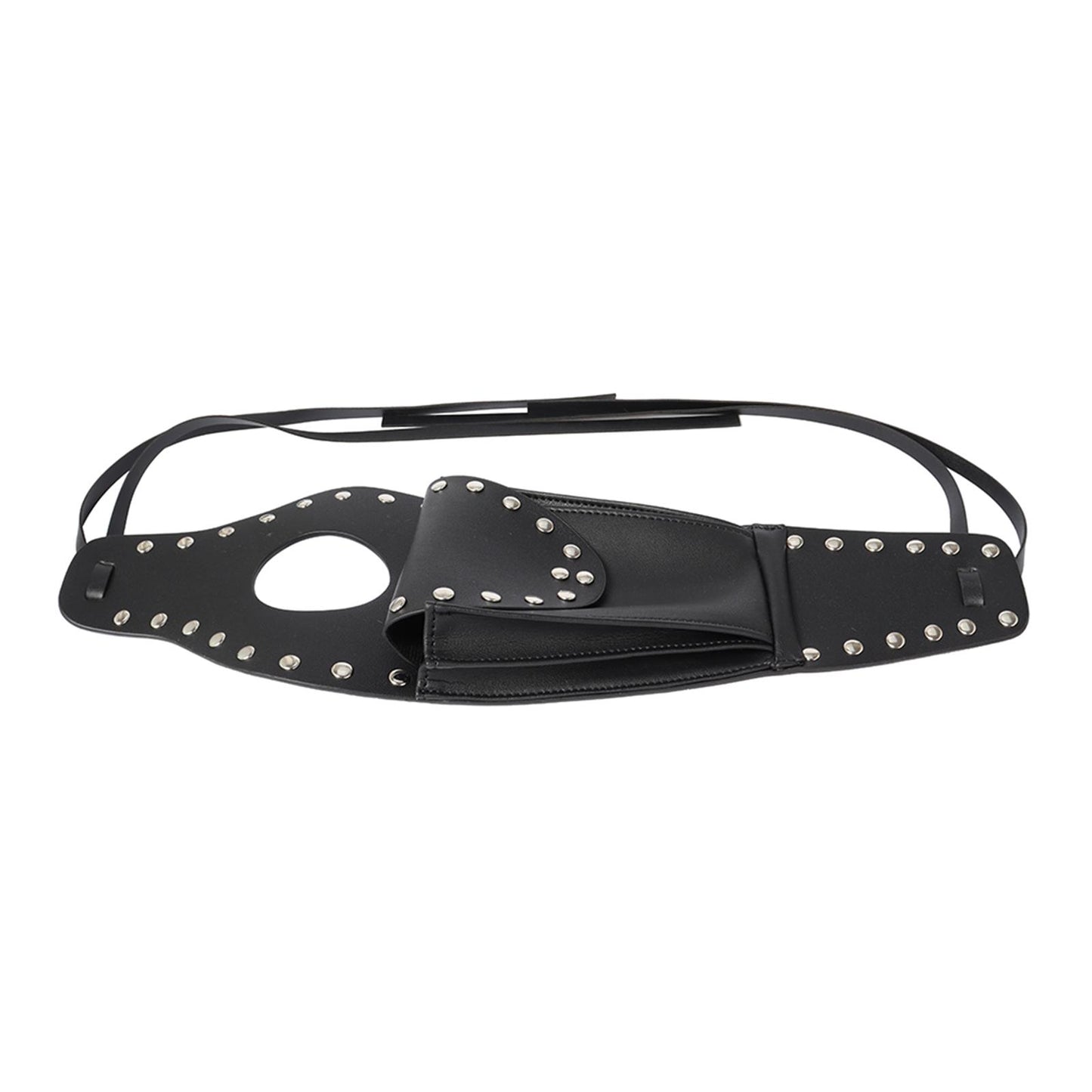 Black PU Gas Fuel Tank Cover Panel Bag Pouch for Sportster with Rivet