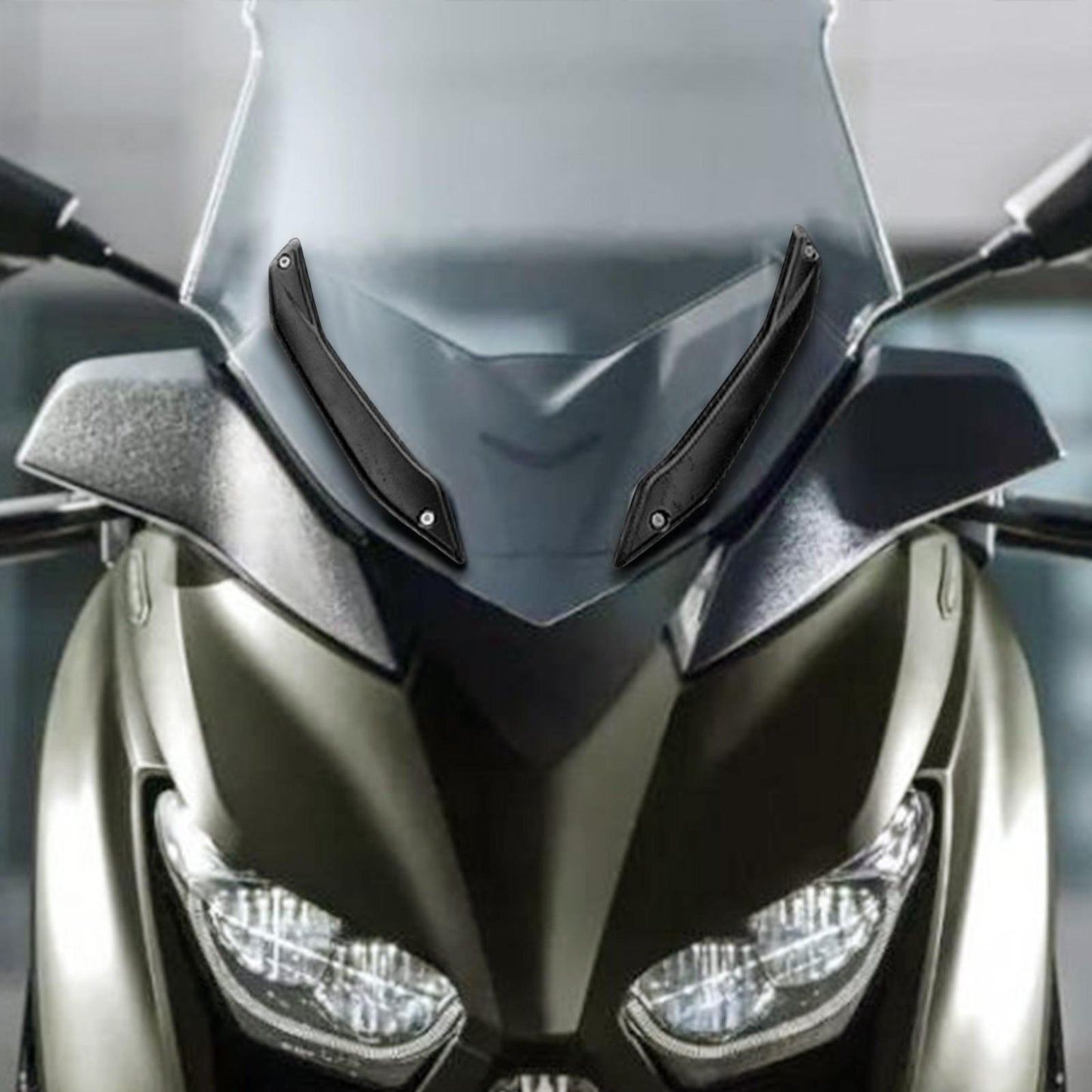 2Pcs Windshield Side Trim Glide Fit for Yamaha Xmax 2018-2021 Black