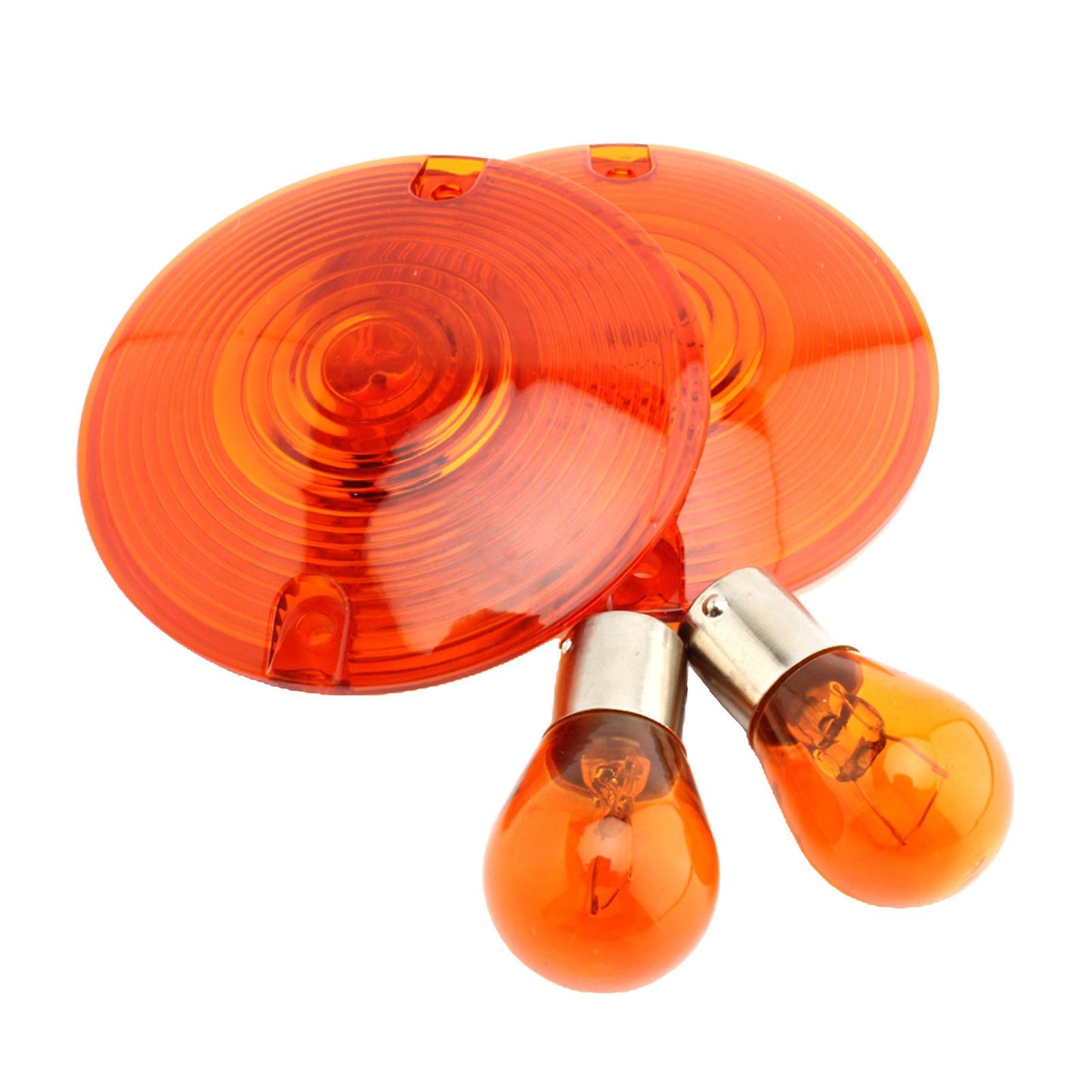 2 Count Motorbike 3 1/4 Turn Signal Lens Fit for Premium Orange"