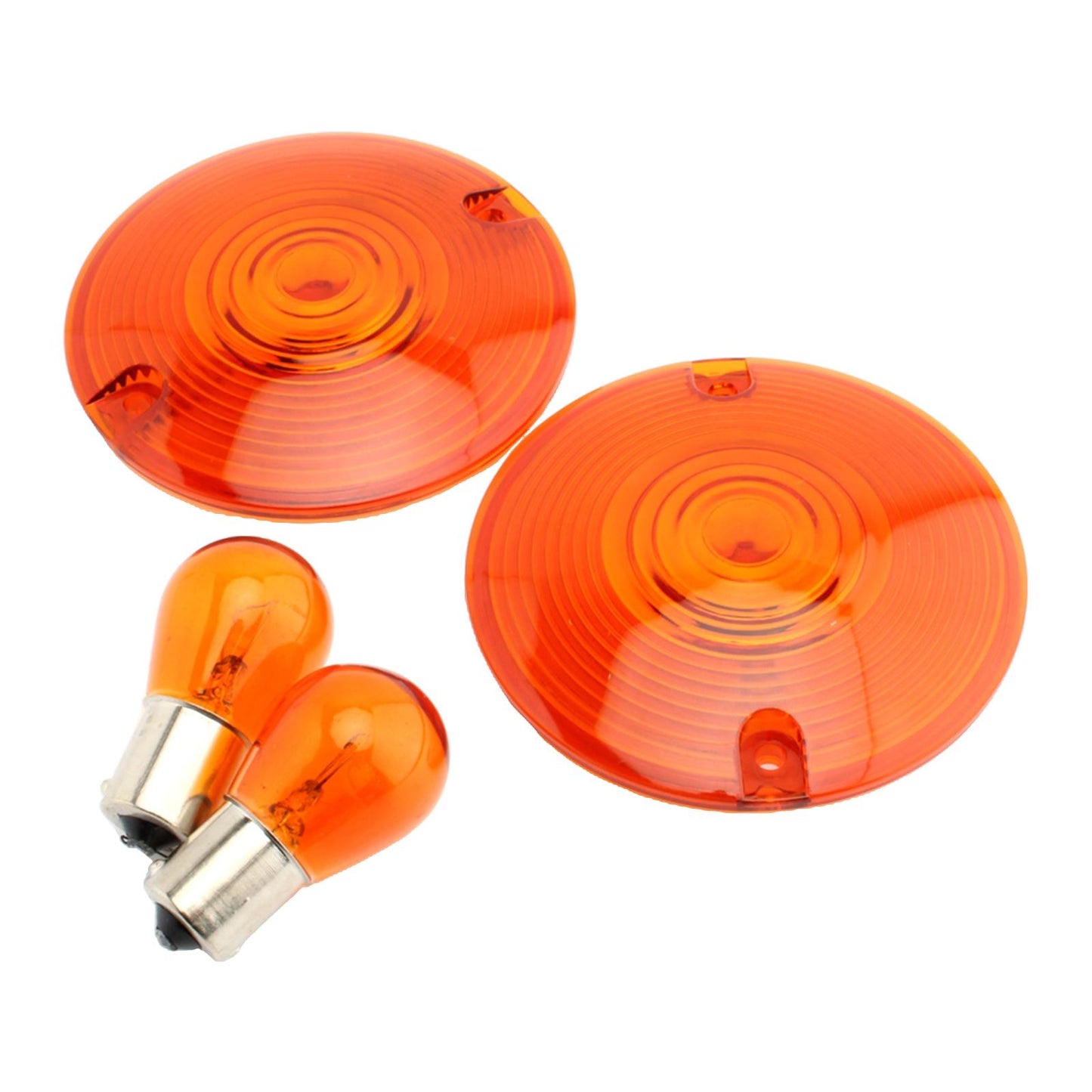 2 Count Motorbike 3 1/4 Turn Signal Lens Fit for Premium Orange"