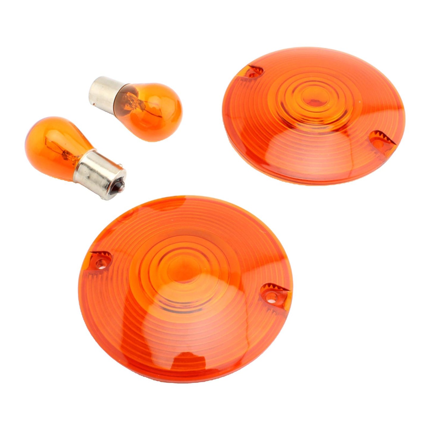 2 Count Motorbike 3 1/4 Turn Signal Lens Fit for Premium Orange"