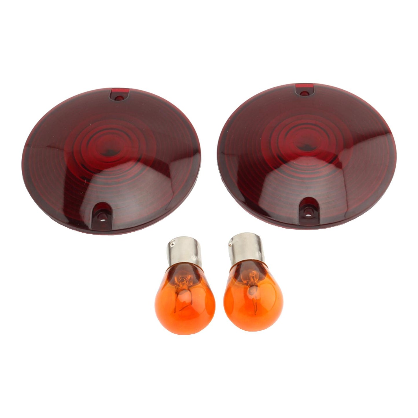 2 Count Motorbike 3 1/4 Turn Signal Lens Fit for Premium Red"