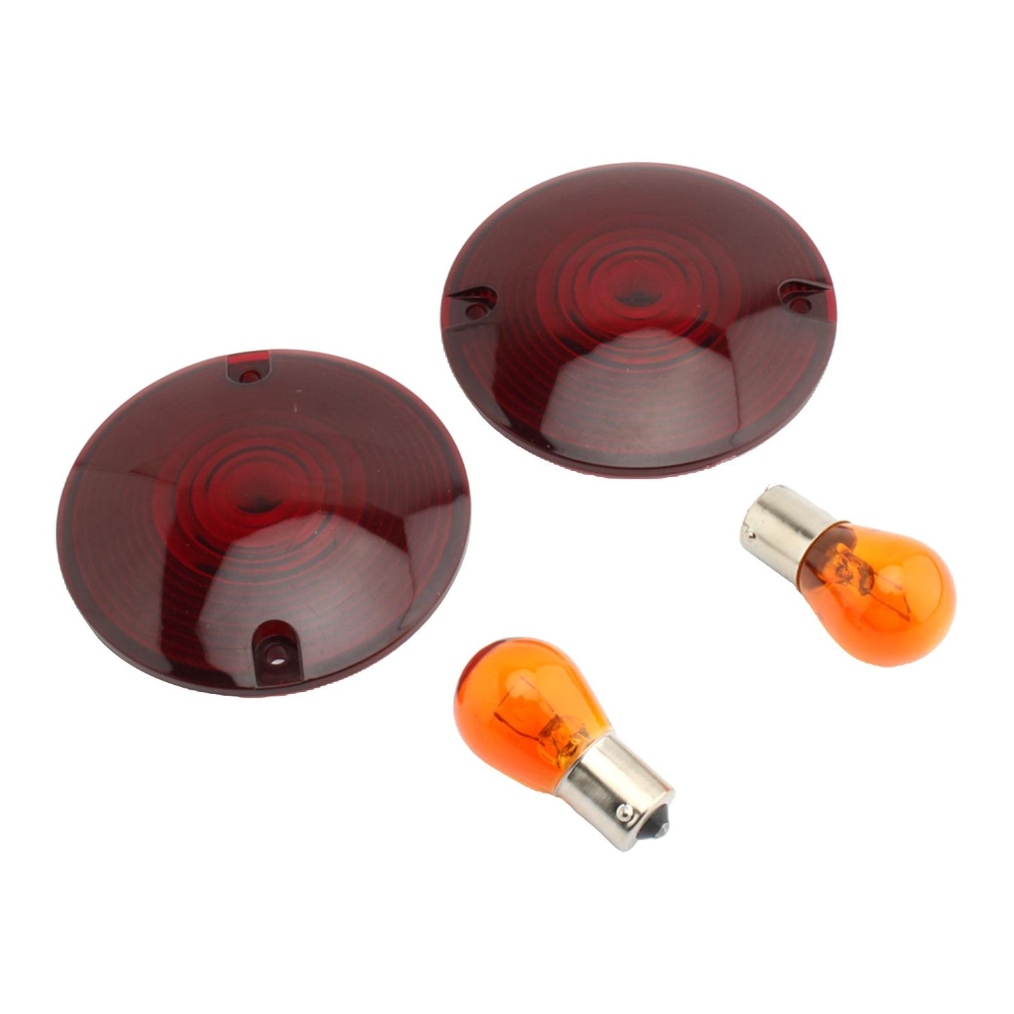 2 Count Motorbike 3 1/4 Turn Signal Lens Fit for Premium Red"