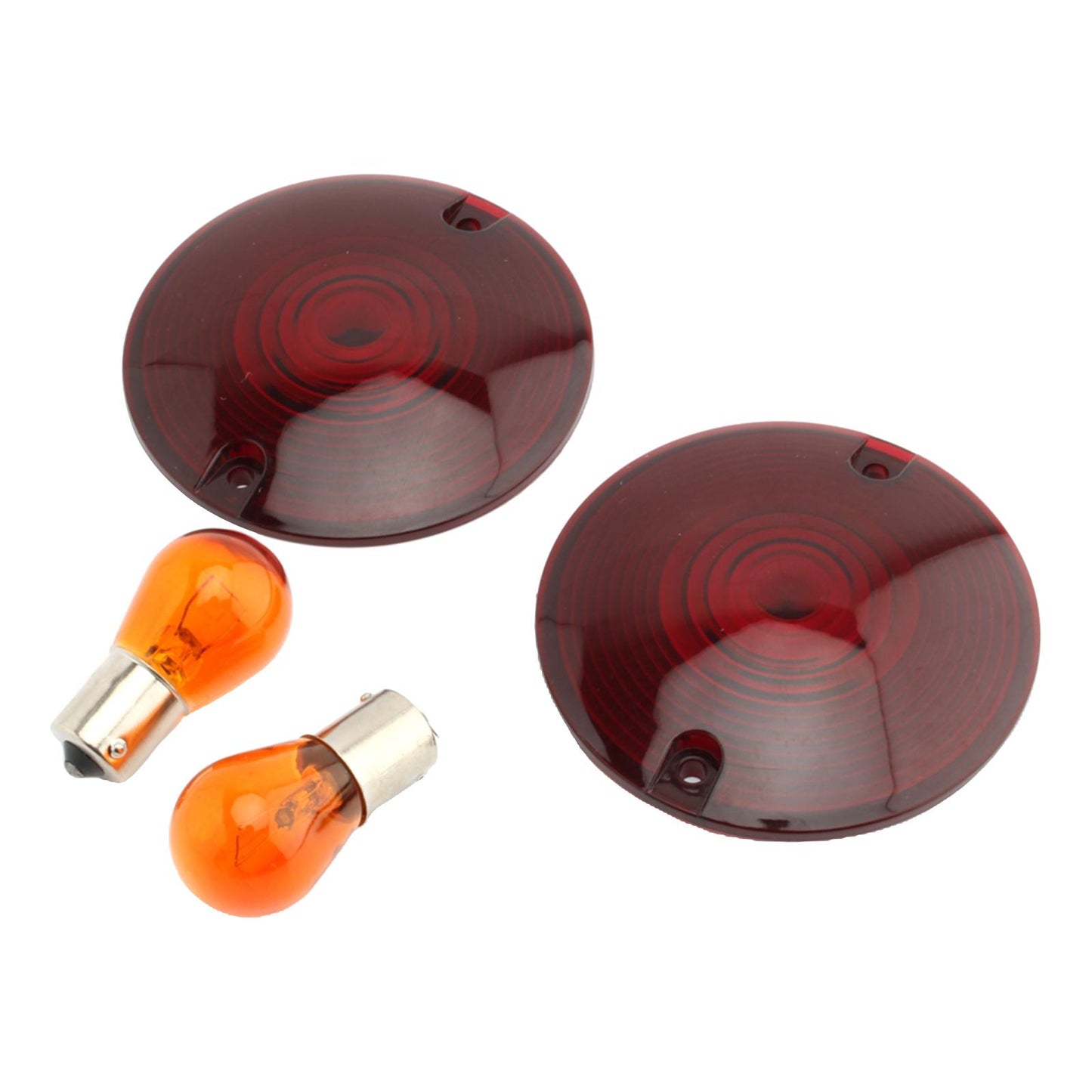 2 Count Motorbike 3 1/4 Turn Signal Lens Fit for Premium Red"