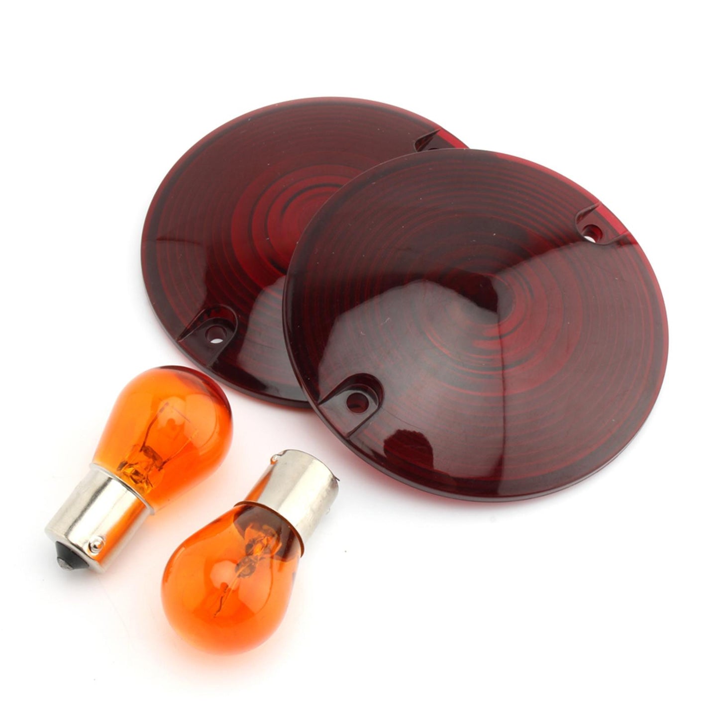 2 Count Motorbike 3 1/4 Turn Signal Lens Fit for Premium Red"