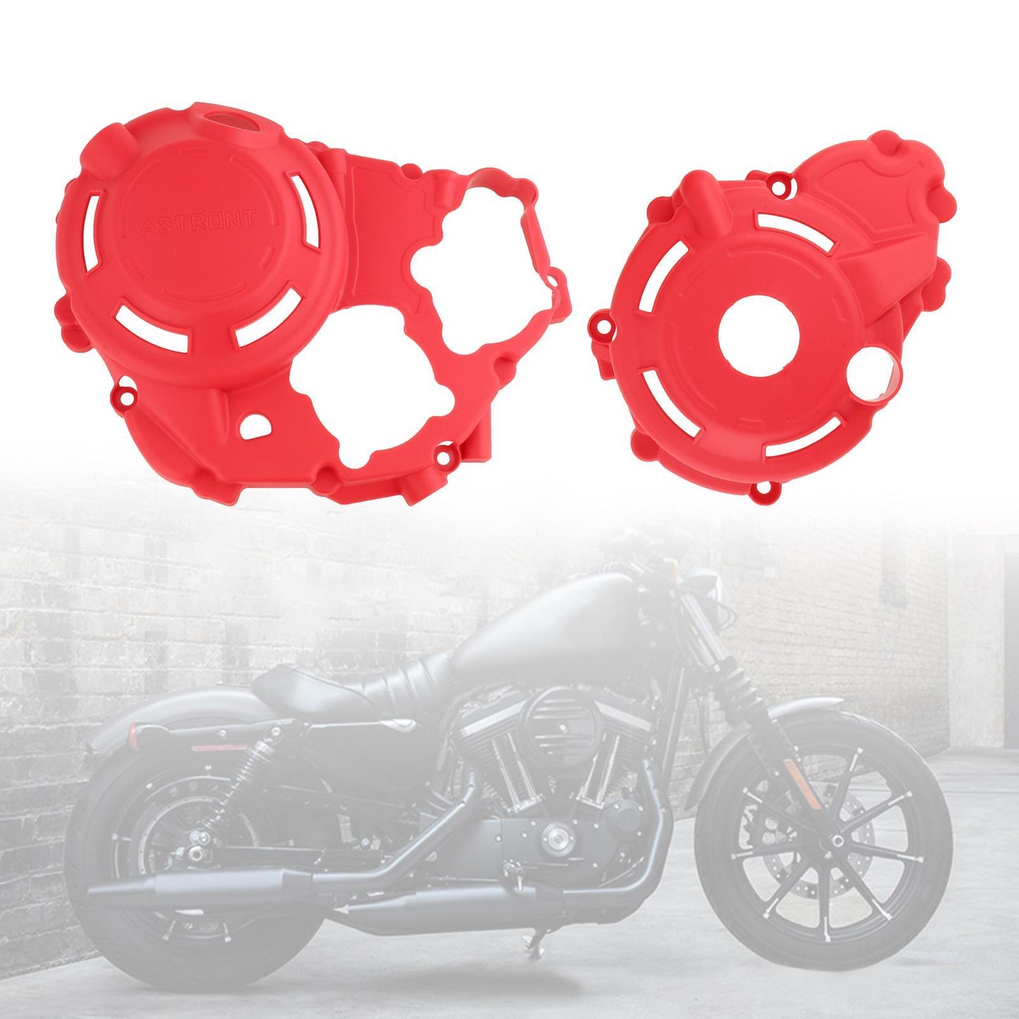 2 Pieces Engine Protection Cover for Honda Crf250L Premium Professional red