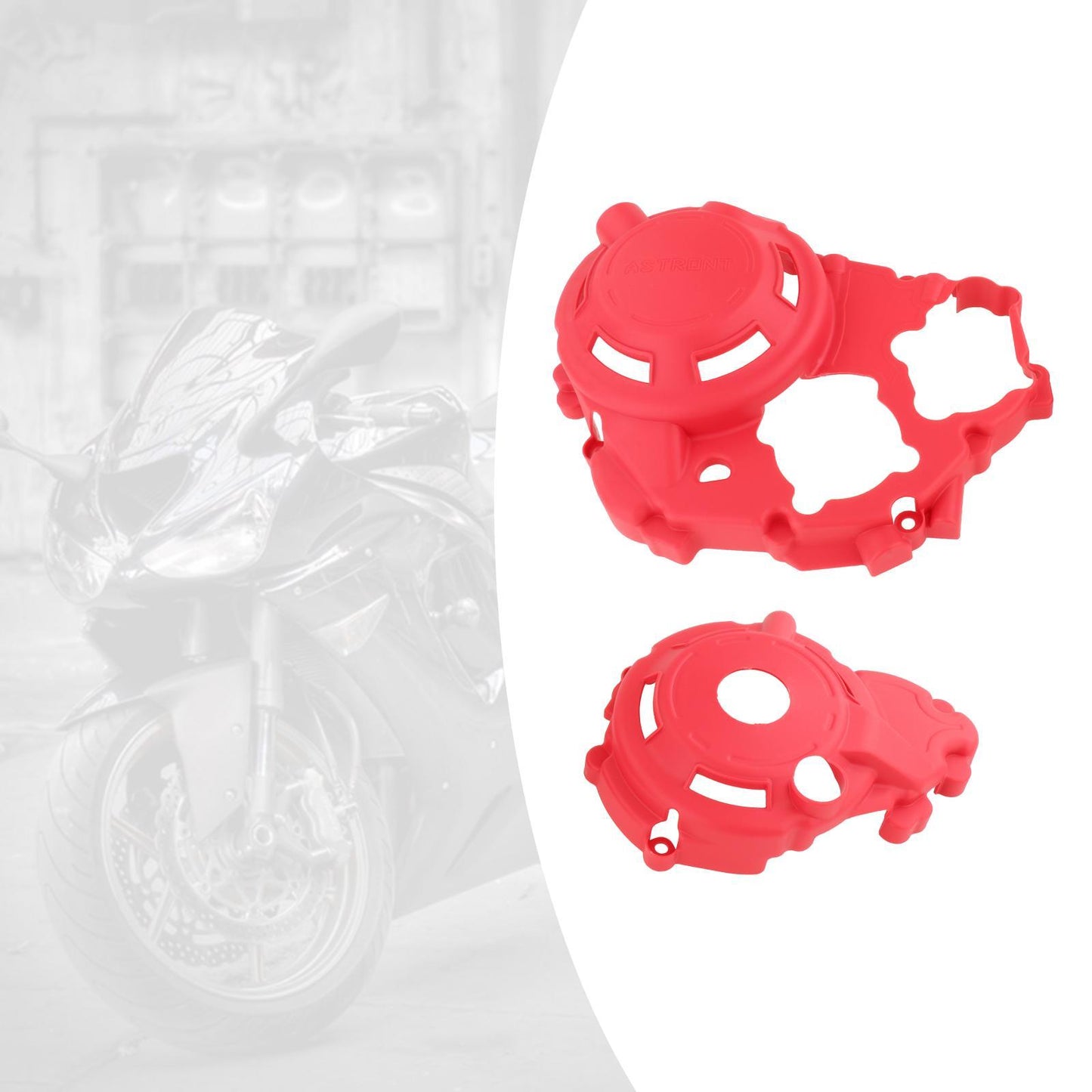 2 Pieces Engine Protection Cover for Honda Crf250L Premium Professional red