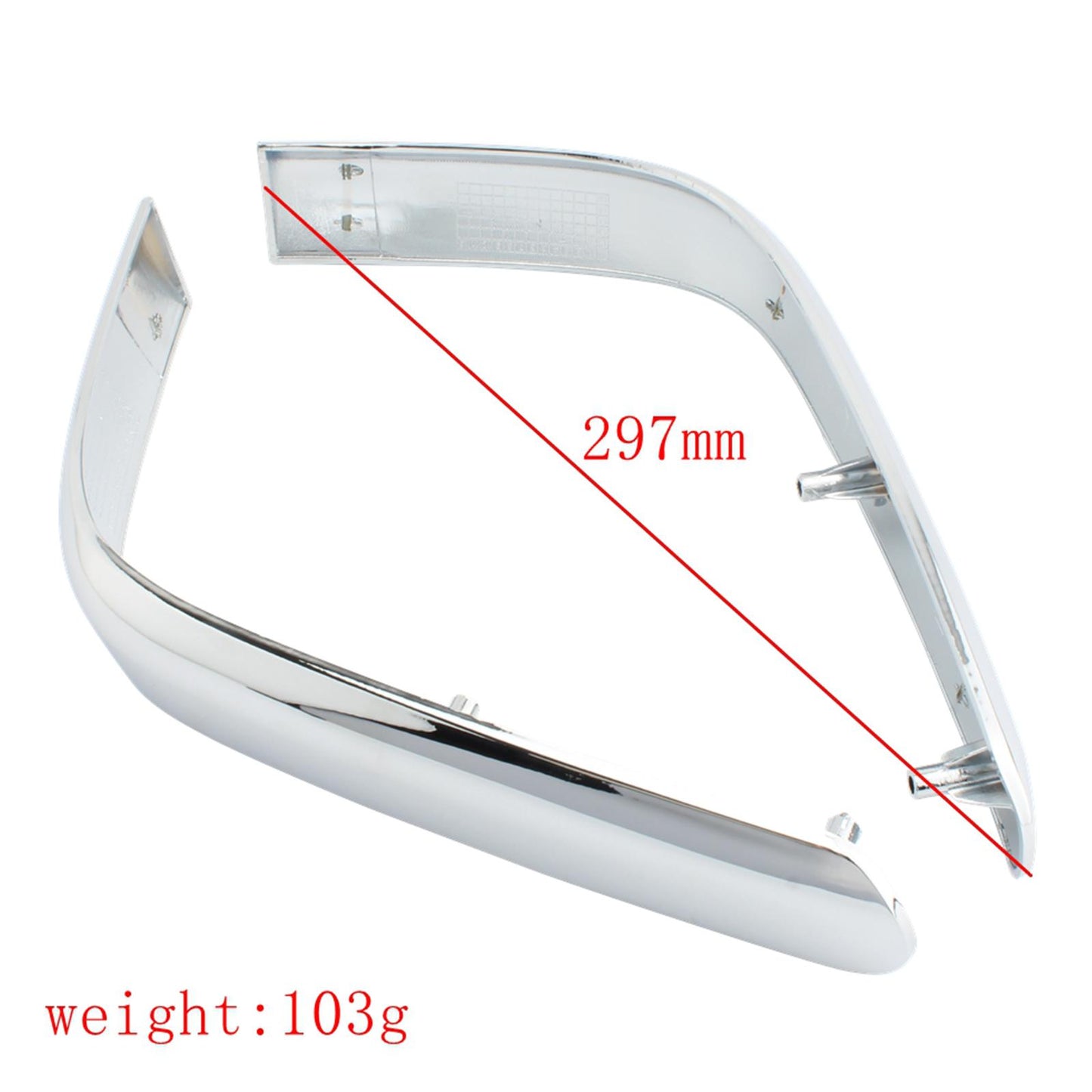 2Pcs Saddlebag Decoration Strips Chrome for Honda GL1800 Goldwing 01-11
