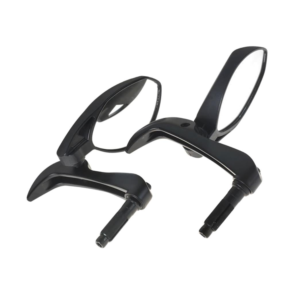 2Pcs Universal Motorcycle Rear View Mirrors Handle Bar Side Dirt Bike Black