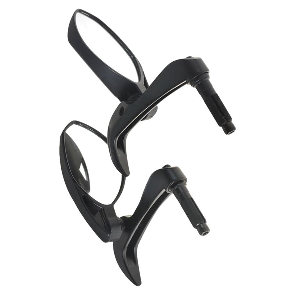2Pcs Universal Motorcycle Rear View Mirrors Handle Bar Side Dirt Bike Black