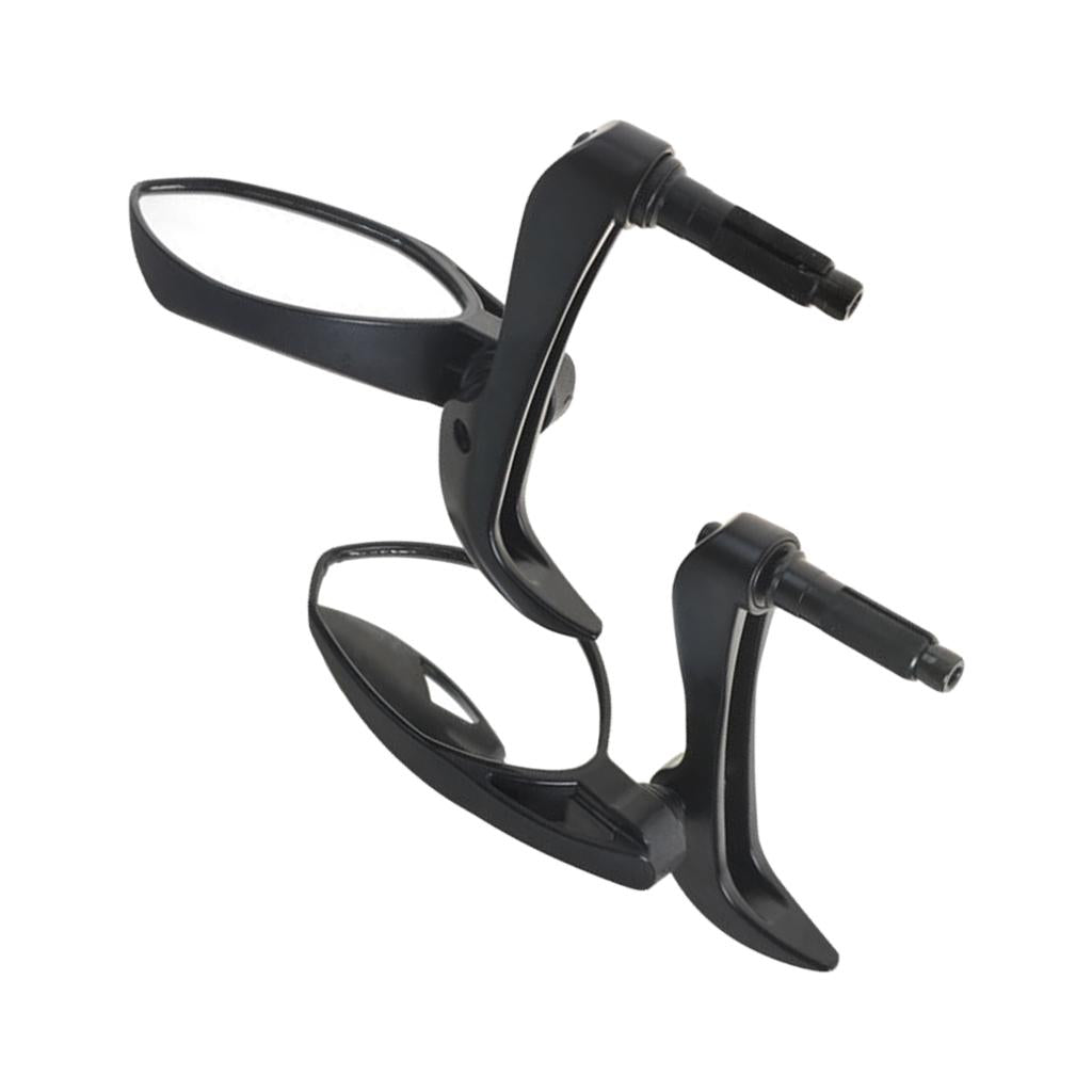 2Pcs Universal Motorcycle Rear View Mirrors Handle Bar Side Dirt Bike Black