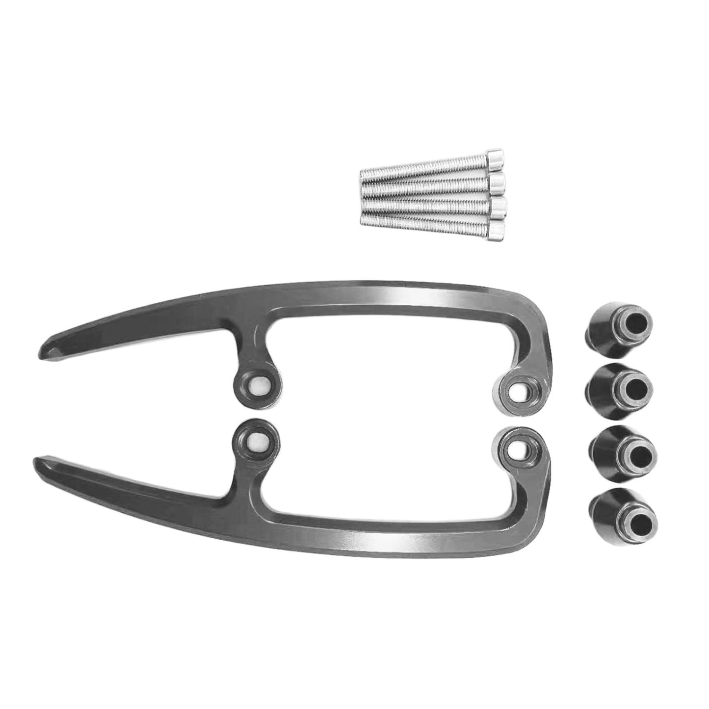 2 Pieces Motorbike Rear Seat Passenger Armrest Handle for Kawasaki Silver