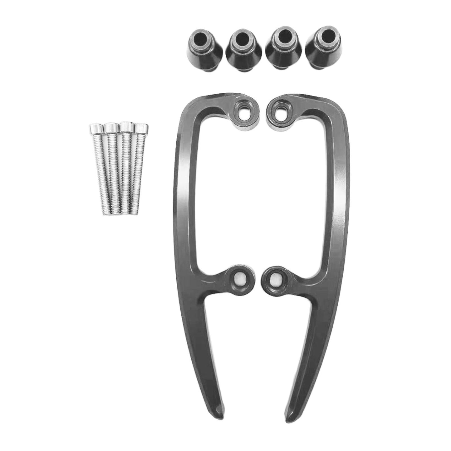 2 Pieces Motorbike Rear Seat Passenger Armrest Handle for Kawasaki Silver