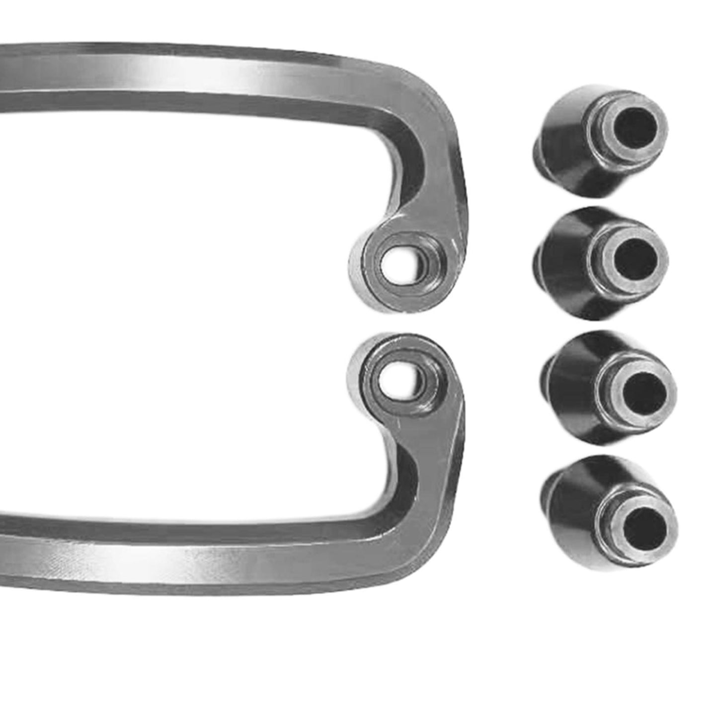 2 Pieces Motorbike Rear Seat Passenger Armrest Handle for Kawasaki Silver