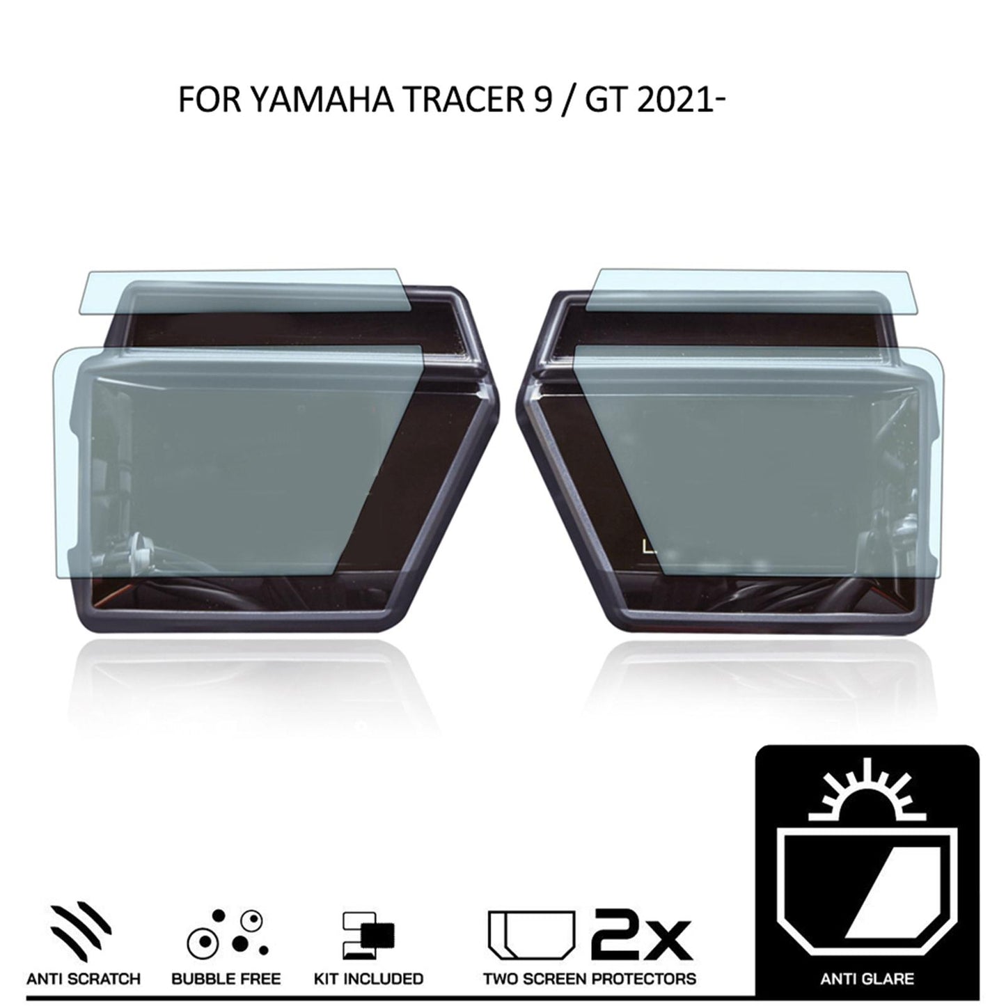 2 Pieces Motorcycle Dashboard Screen Protector Fit for Yamaha Tracer 9