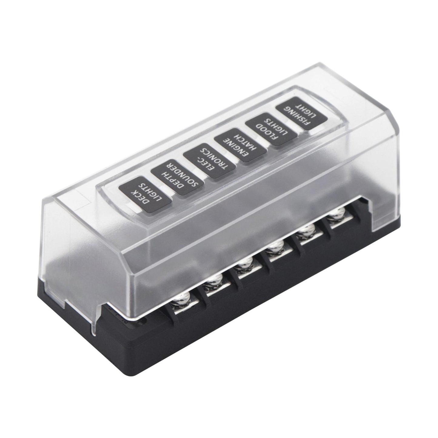 12-32V 12 Way Fuse Box Holder with LED Warning Lights for Marine Cars RV SUV