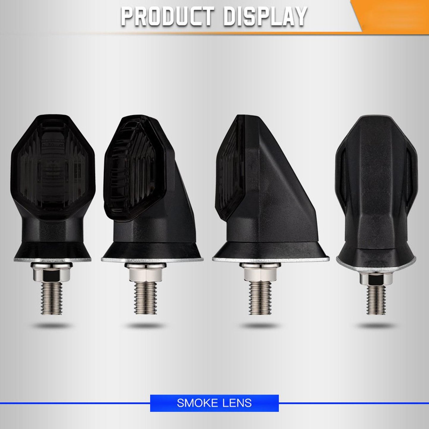 2 Pieces LED Turn Signal Indicator Fits for Honda RS150R Winner Smoke Black