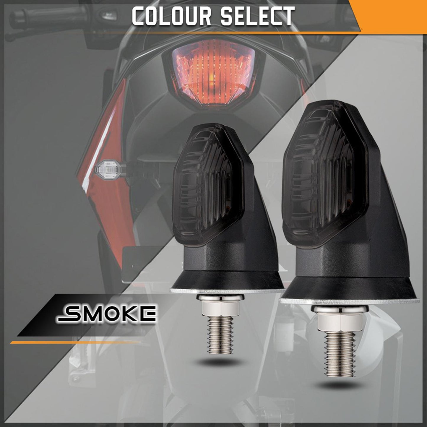2 Pieces LED Turn Signal Indicator Fits for Honda RS150R Winner Smoke Black