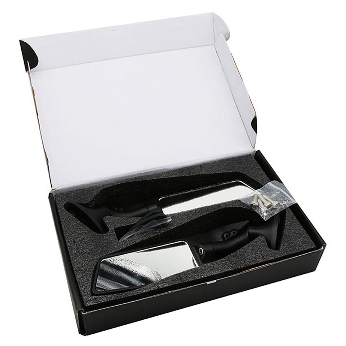 2Pcs Motorcycle Rearview Mirror for Yamaha Yzf R6 R3 R125 R15 Black