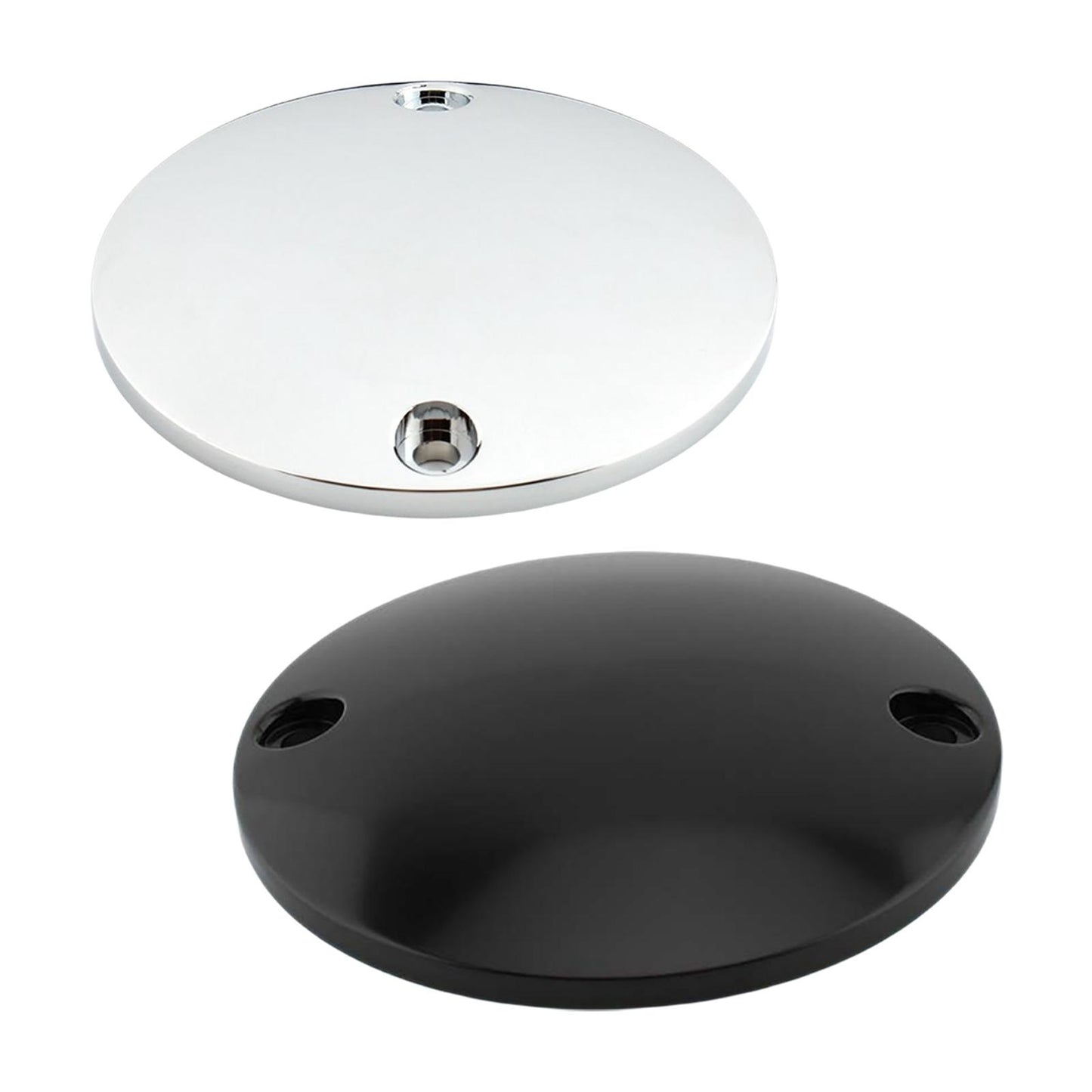 2 Hole Ignition Timer Cover for Harley Fxe 1200 Super Glide 73-80 Silver