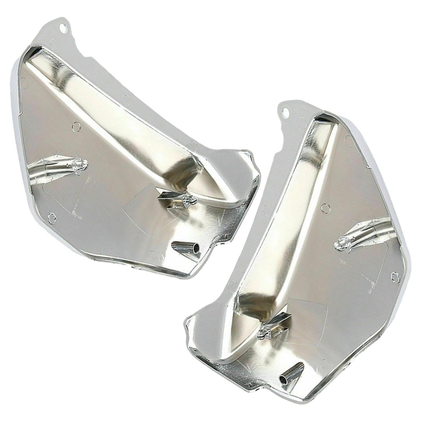2 Pieces Chrome Battery Side Fairing Cover Guard for Honda Magna Vf750 Silver