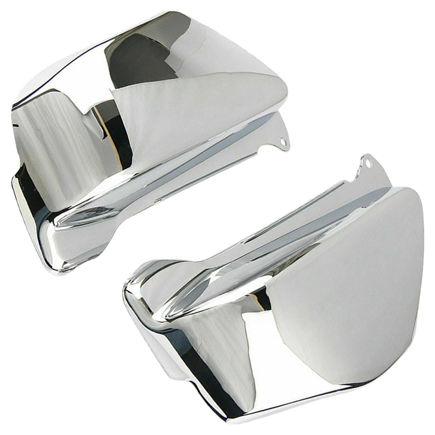 2 Pieces Chrome Battery Side Fairing Cover Guard for Honda Magna Vf750 Silver