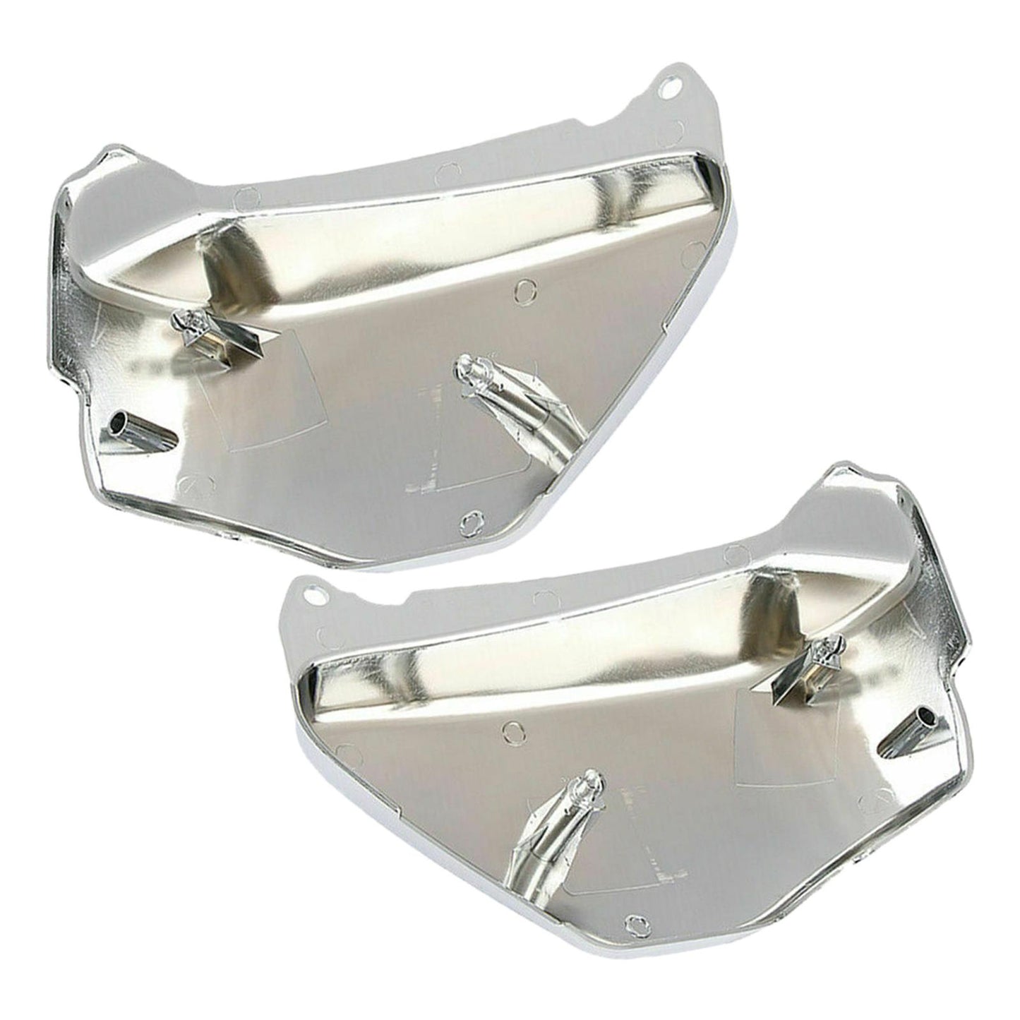 2 Pieces Chrome Battery Side Fairing Cover Guard for Honda Magna Vf750 Silver