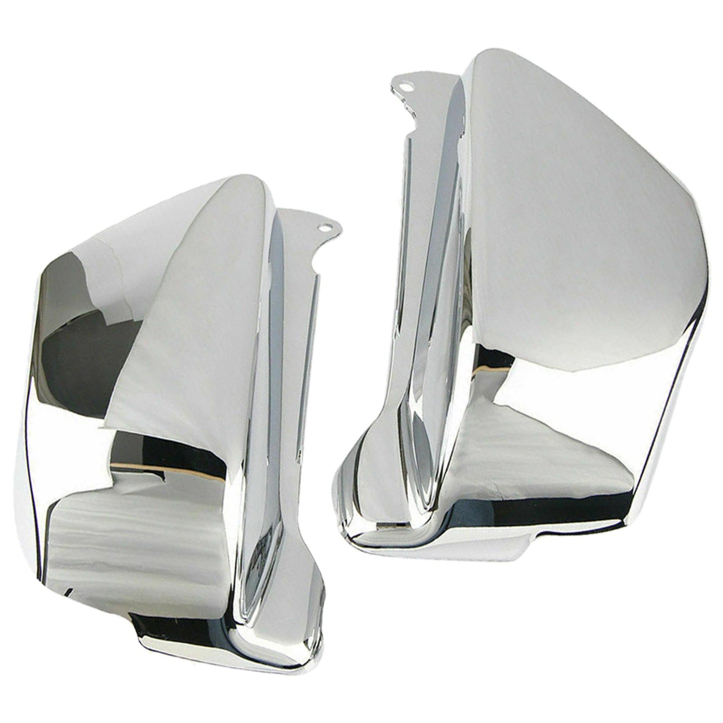 2 Pieces Chrome Battery Side Fairing Cover Guard for Honda Magna Vf750 Silver