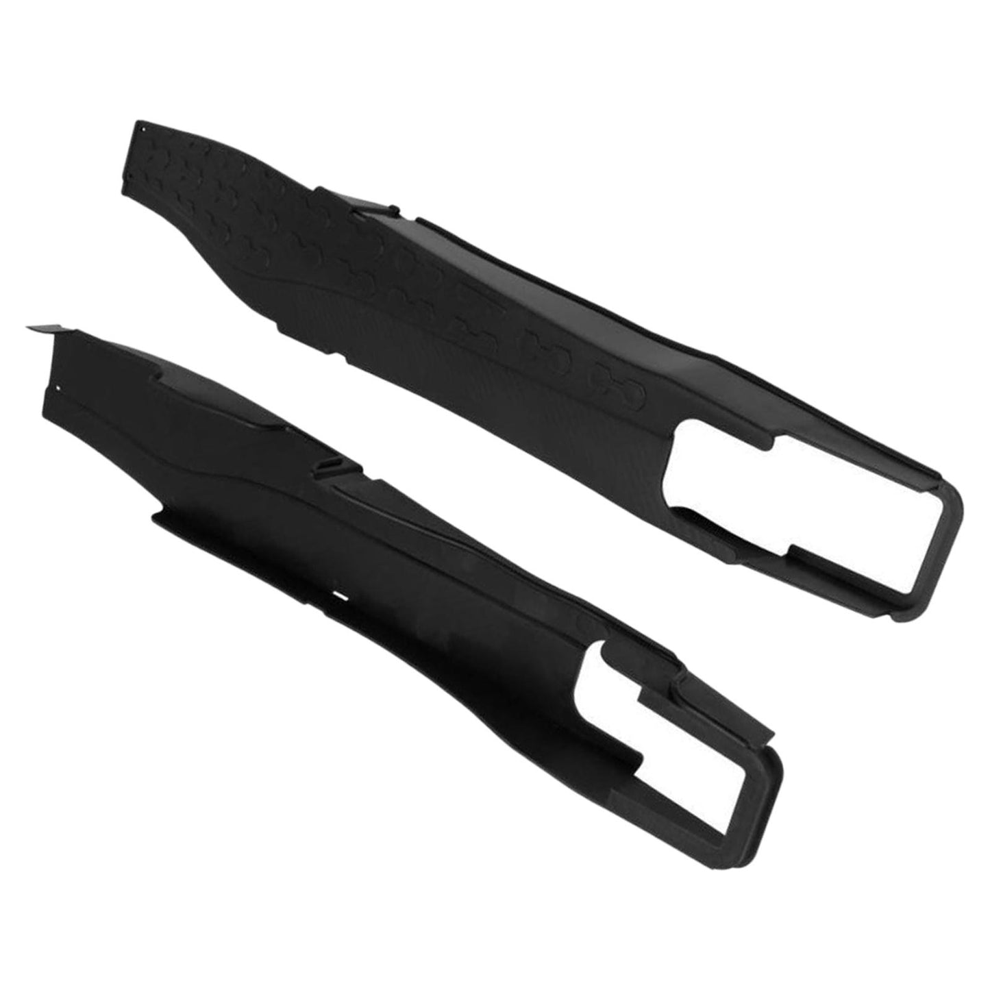 2 Pieces Motorcycle Swing Arm Protector Cover Universal Spare Parts Plastic Black