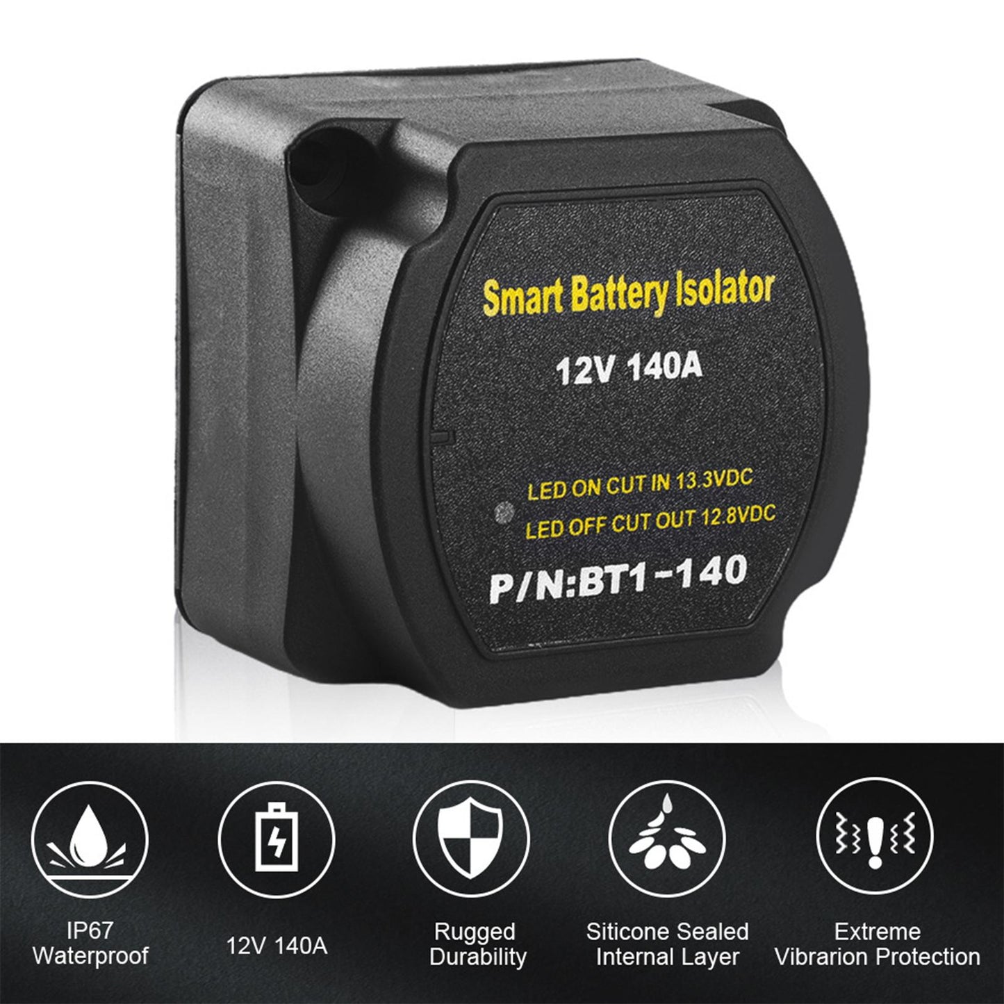 12V 140A Dual Battery Smart Isolator BT1-140 for ATV UTV Trucks van