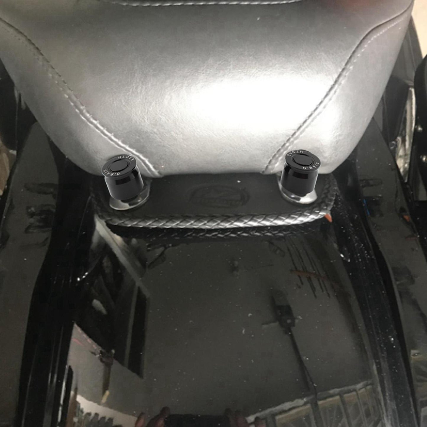 2 Pieces Solo Mounting Nuts Bolts Replacement for Harley Road Glide Black