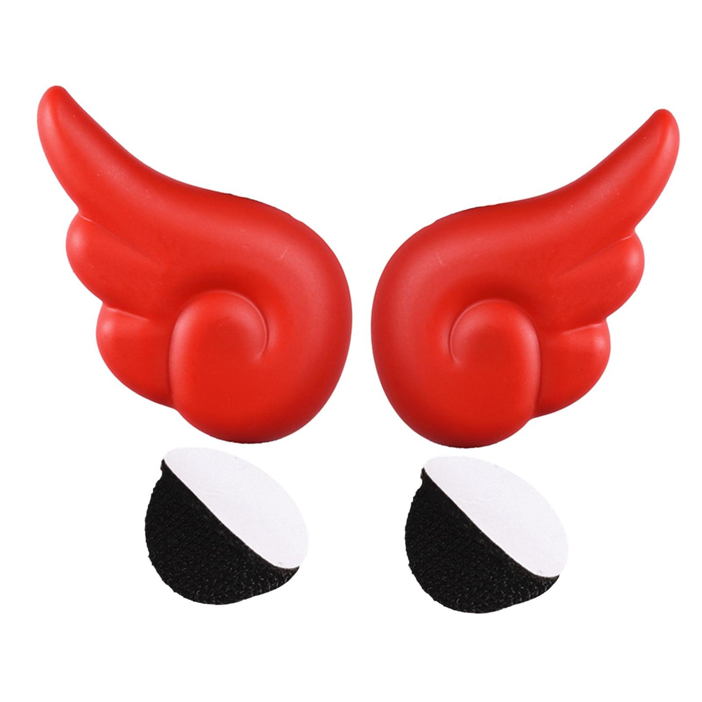 2Pcs Motorcycle Helmet Angel Wing Attachment Fits for Snowboarding Helmet Red