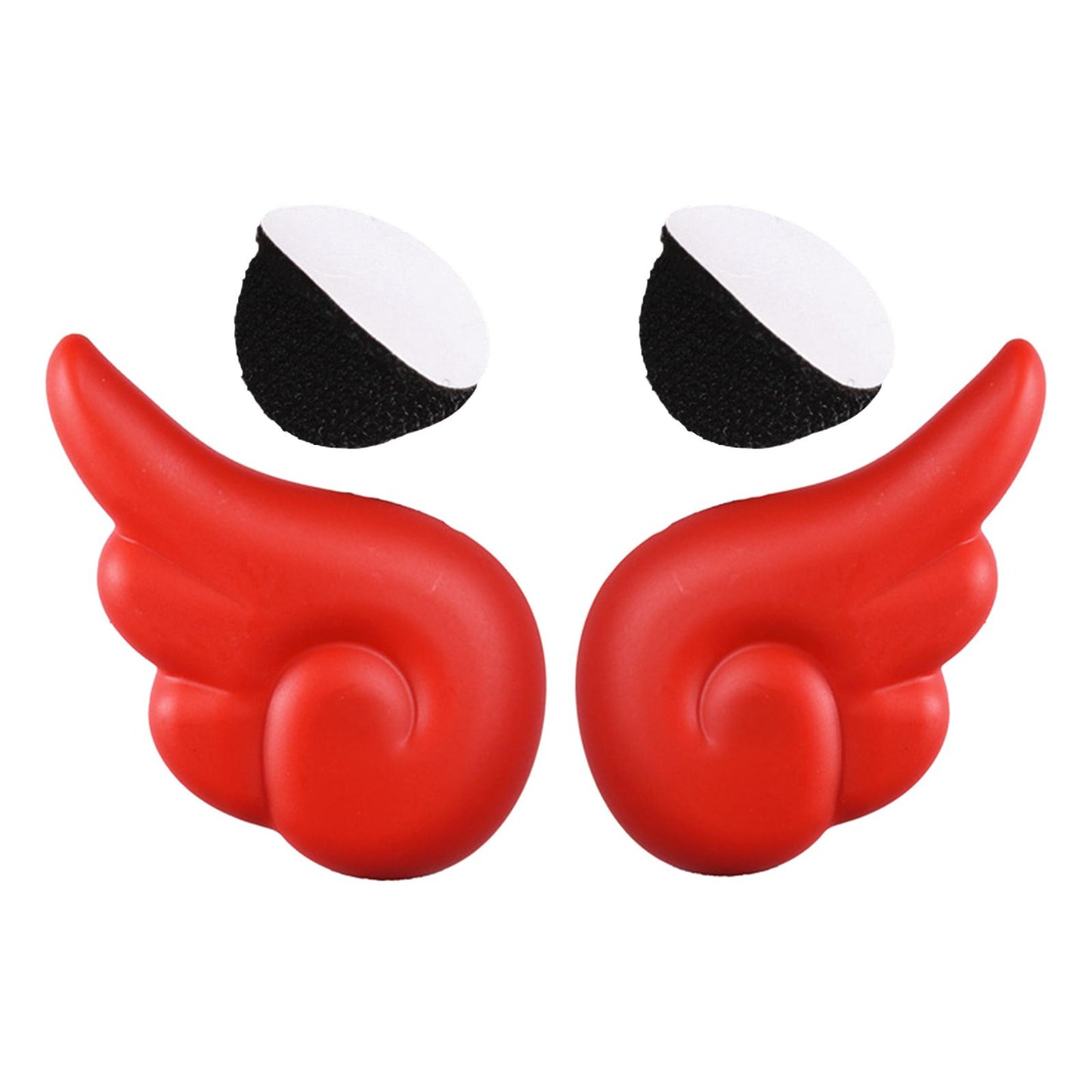 2Pcs Motorcycle Helmet Angel Wing Attachment Fits for Snowboarding Helmet Red