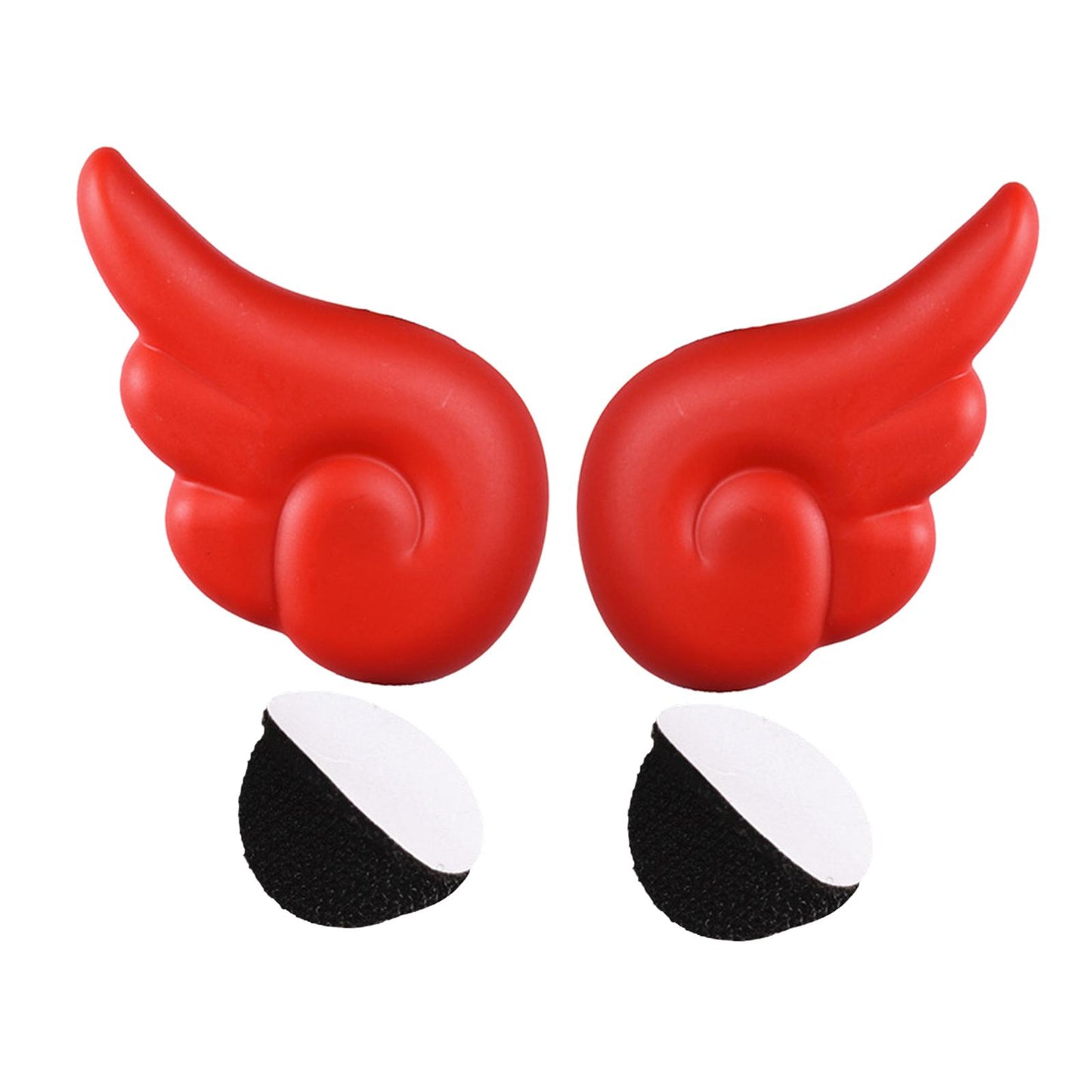 2Pcs Motorcycle Helmet Angel Wing Attachment Fits for Snowboarding Helmet Red