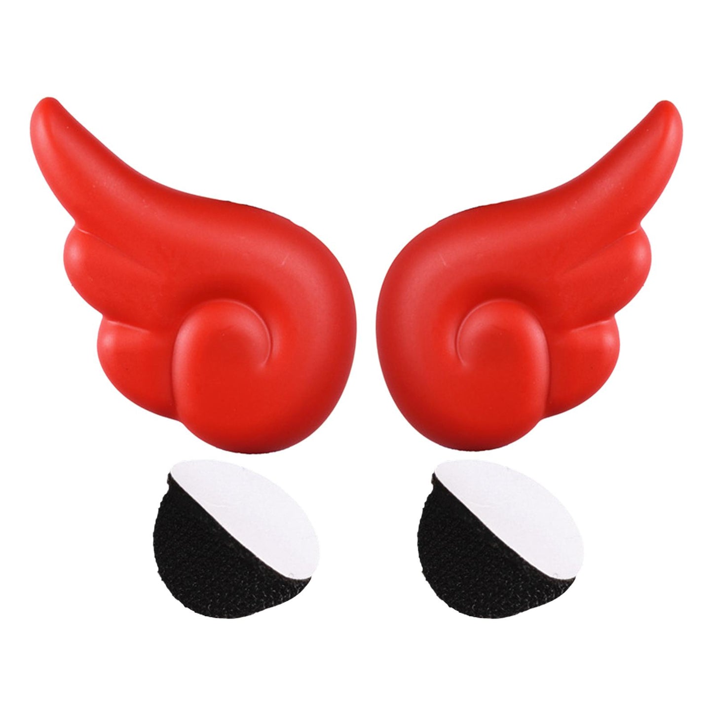 2Pcs Motorcycle Helmet Angel Wing Attachment Fits for Snowboarding Helmet Red