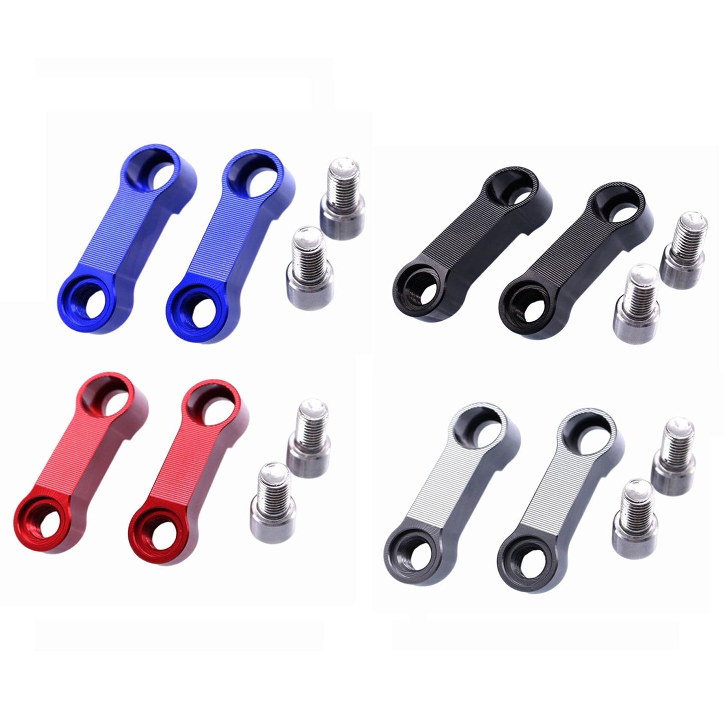 2 Pieces Mirror Mount Riser 10mm Spare Parts Aluminum Alloy Red