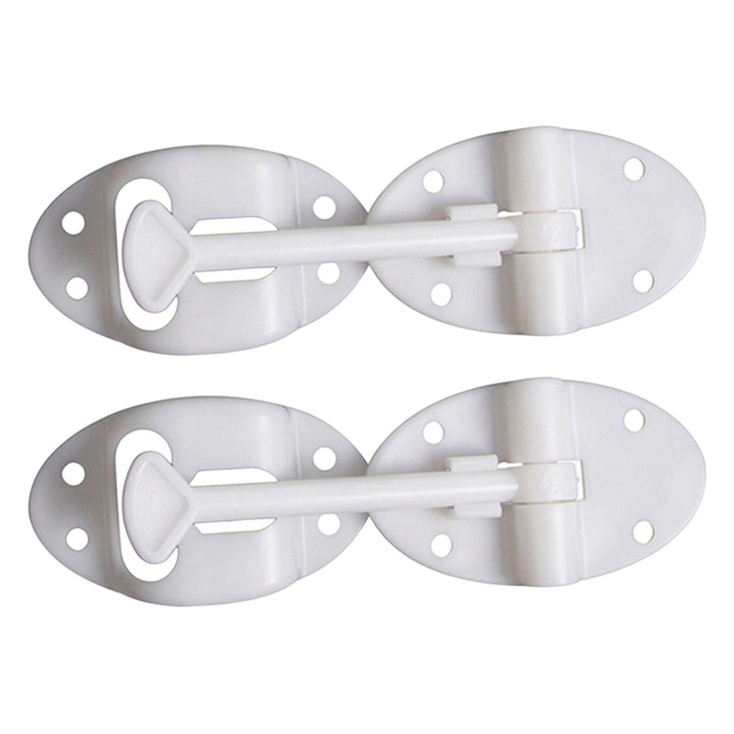 2 Pieces Door Catch Holder Hatch Spare Part Hardware for RV Cargo White
