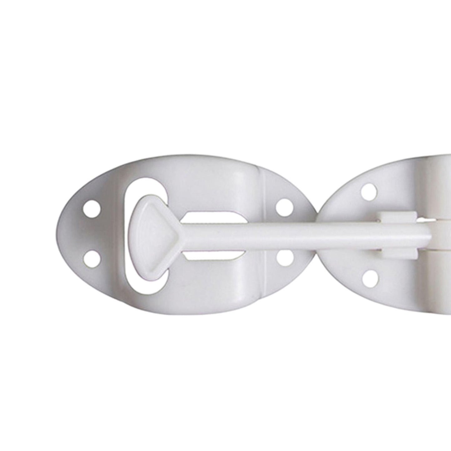 2 Pieces Door Catch Holder Hatch Spare Part Hardware for RV Cargo White