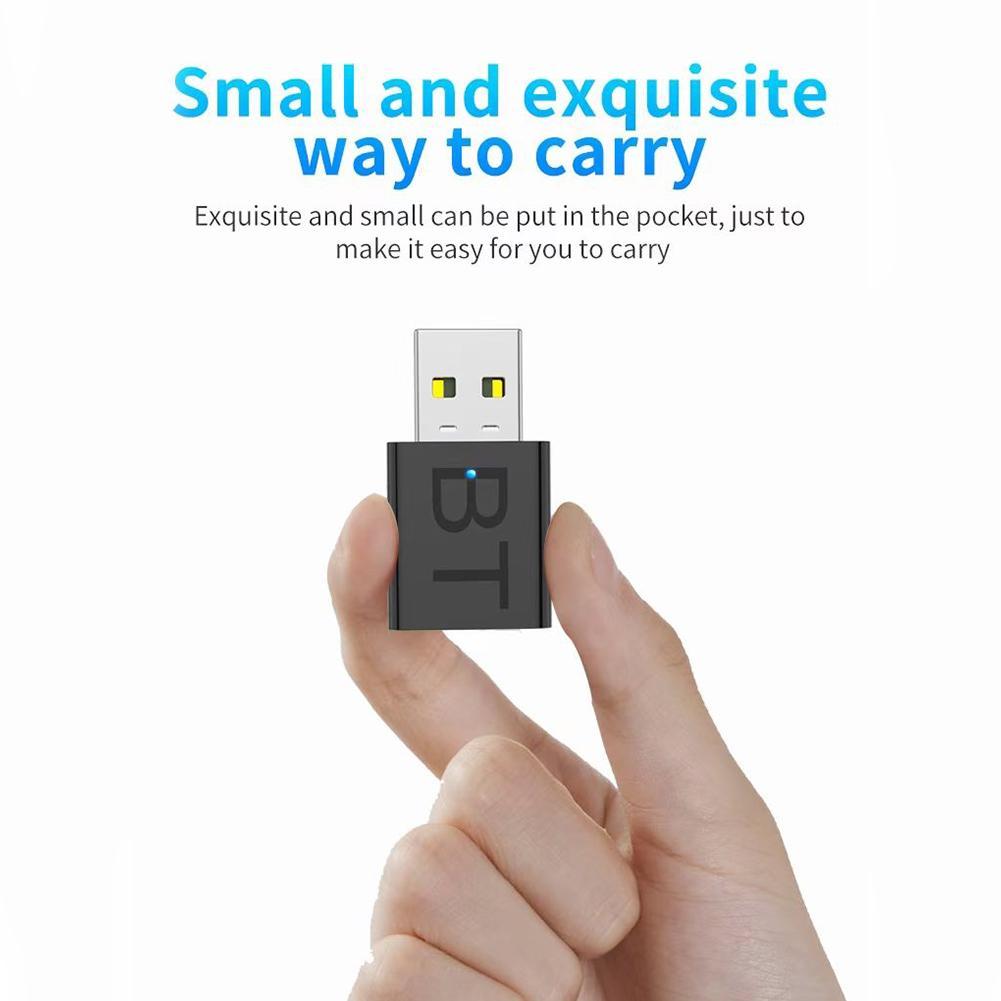 HQ-00989 Bluetooth Adapter BT Transmitter Mini Wireless Small Bluetooth 5.0 Dongle for Phone, TV, Computer, Laptop, Car Audio